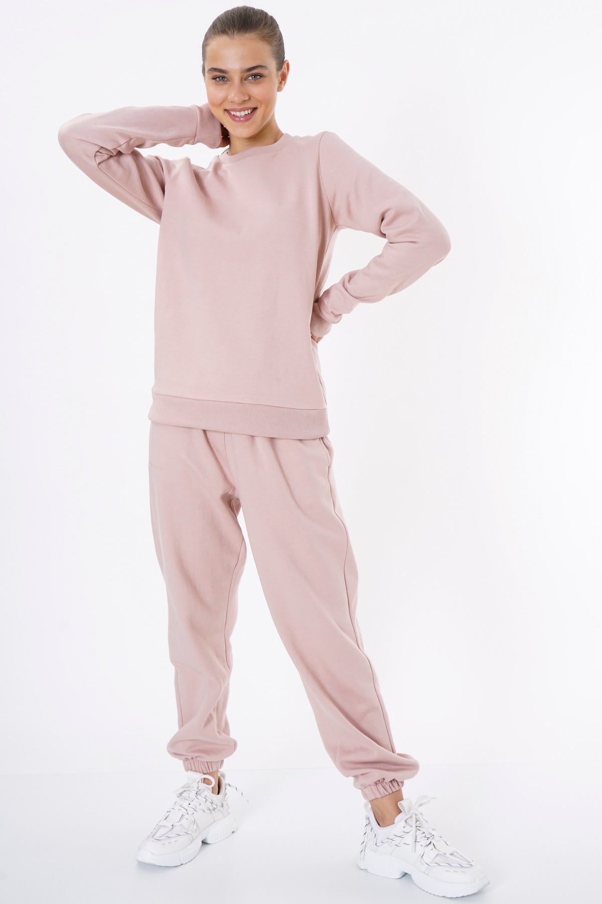 Übergroße Jogginghose für Damen / Blush Pink