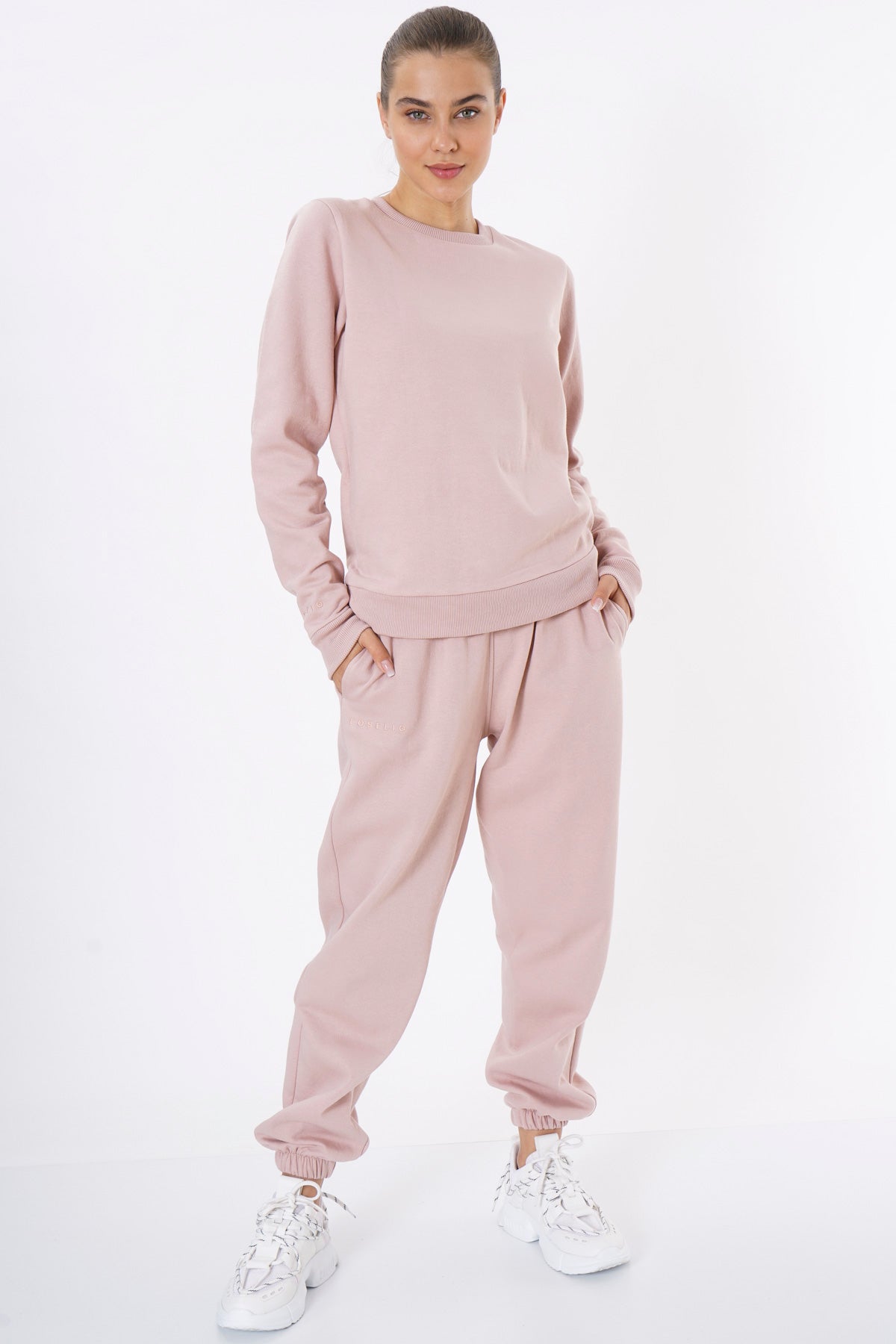 Übergroße Jogginghose für Damen / Blush Pink