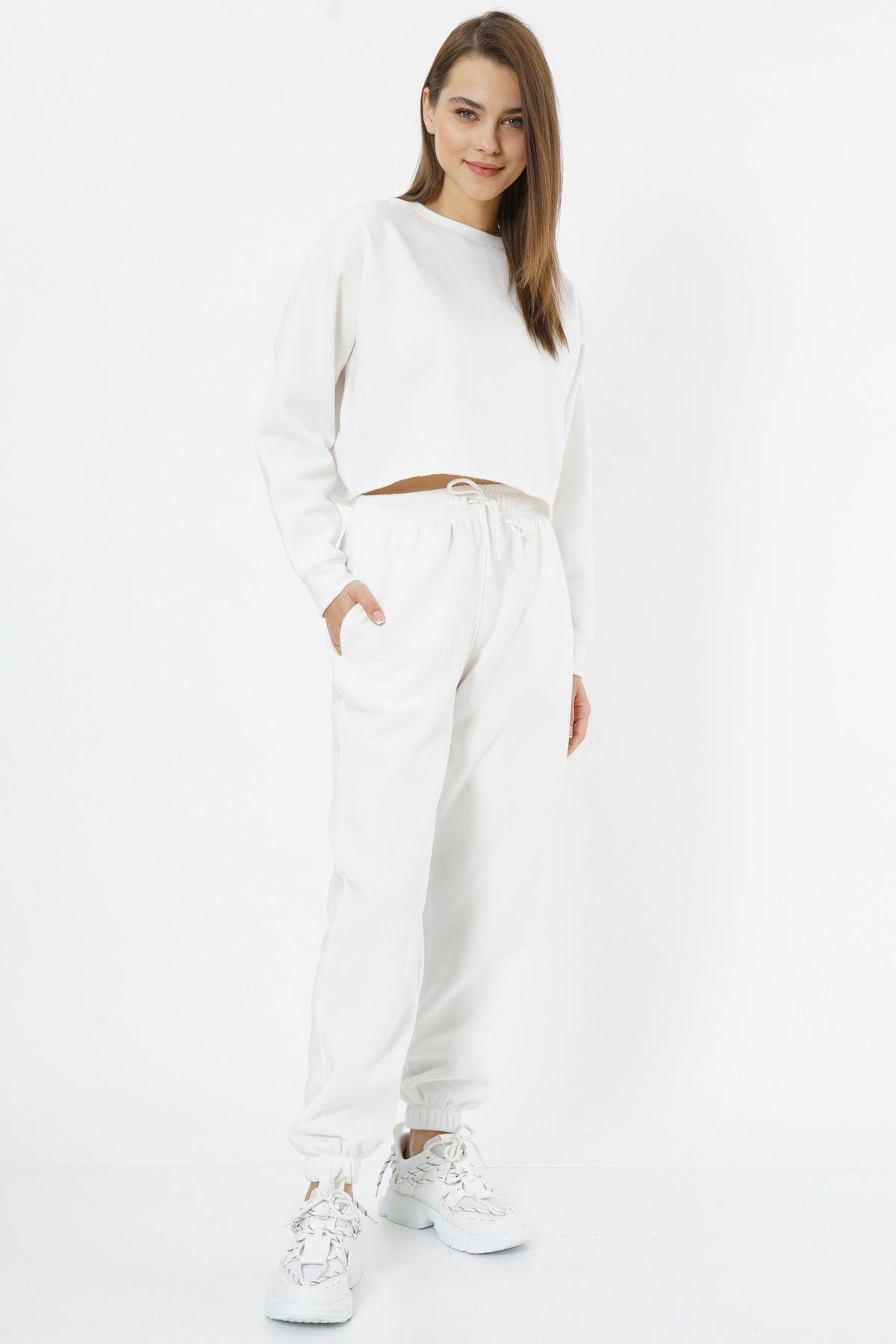 Oversized Sweatpants for Women / White