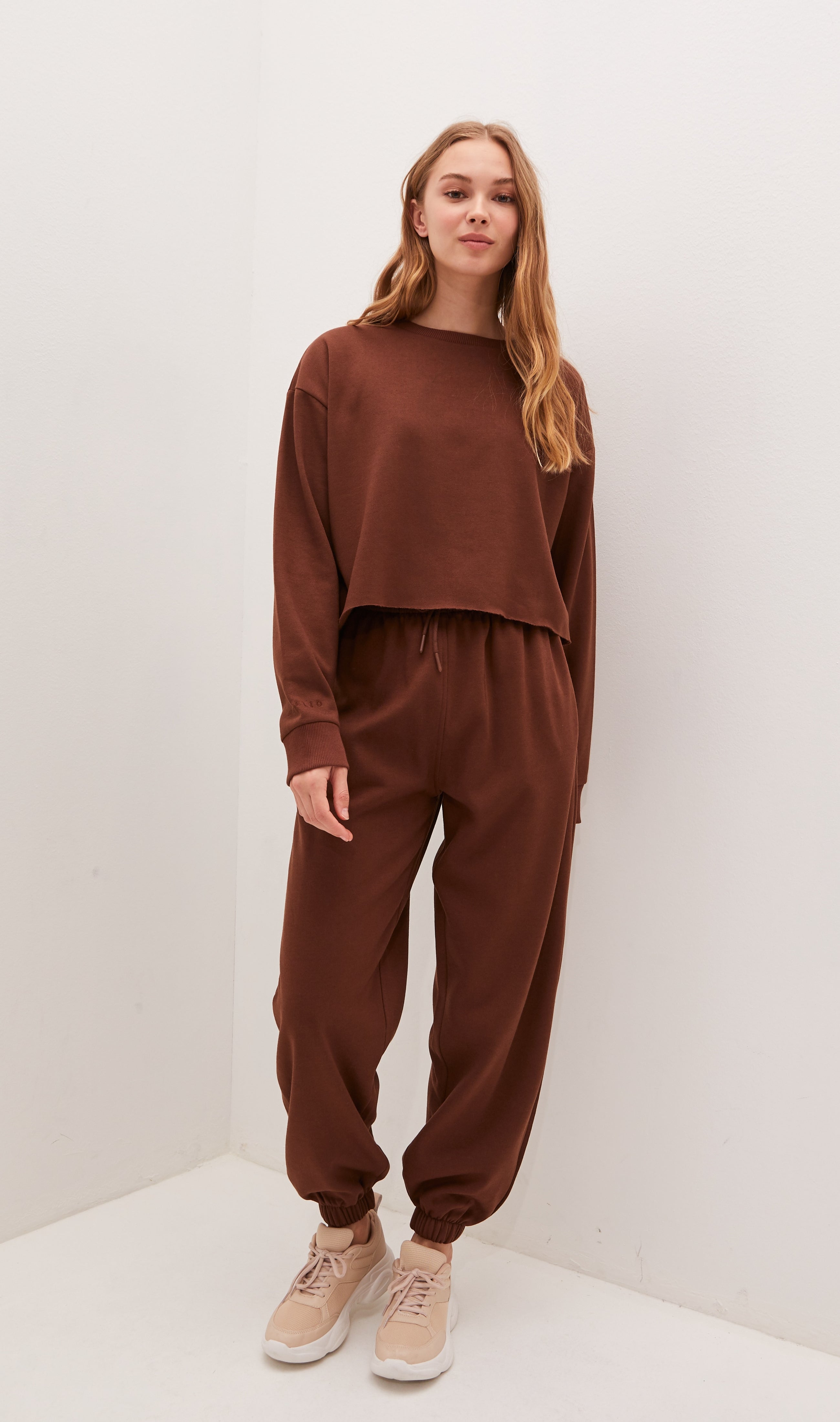 Oversized Sweatpants for Women / Chocolate Brown