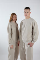 Oversized Crewneck Sweatshirt / Creamy Beige