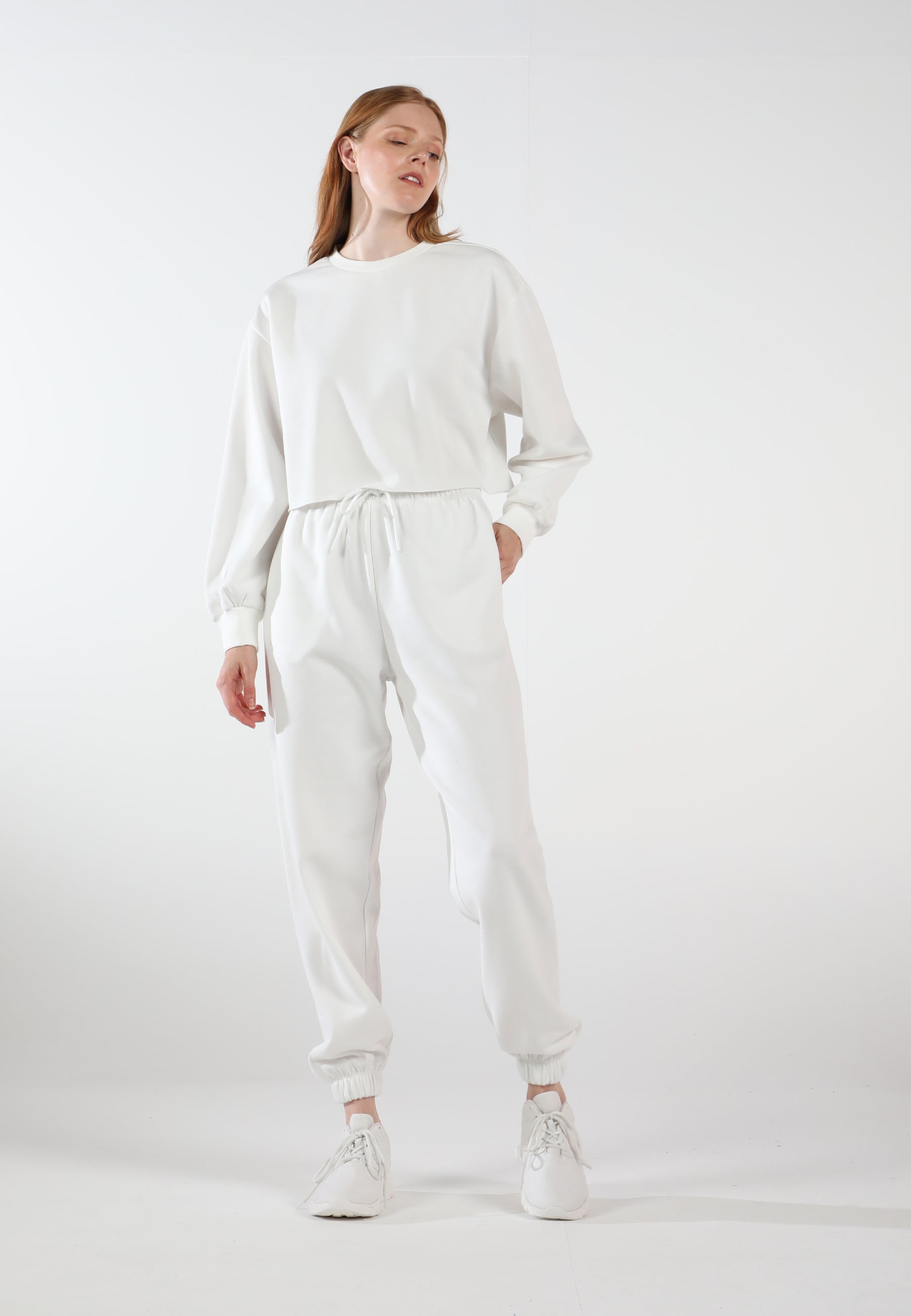 Übergroße Jogginghose für Damen / Cloudy White