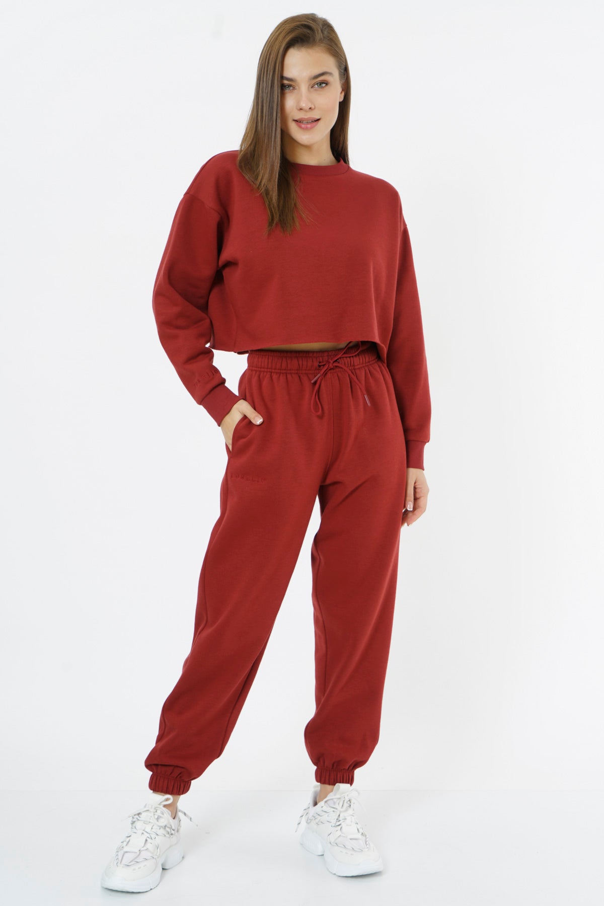Oversized Sweatpants for Women / Burgundy