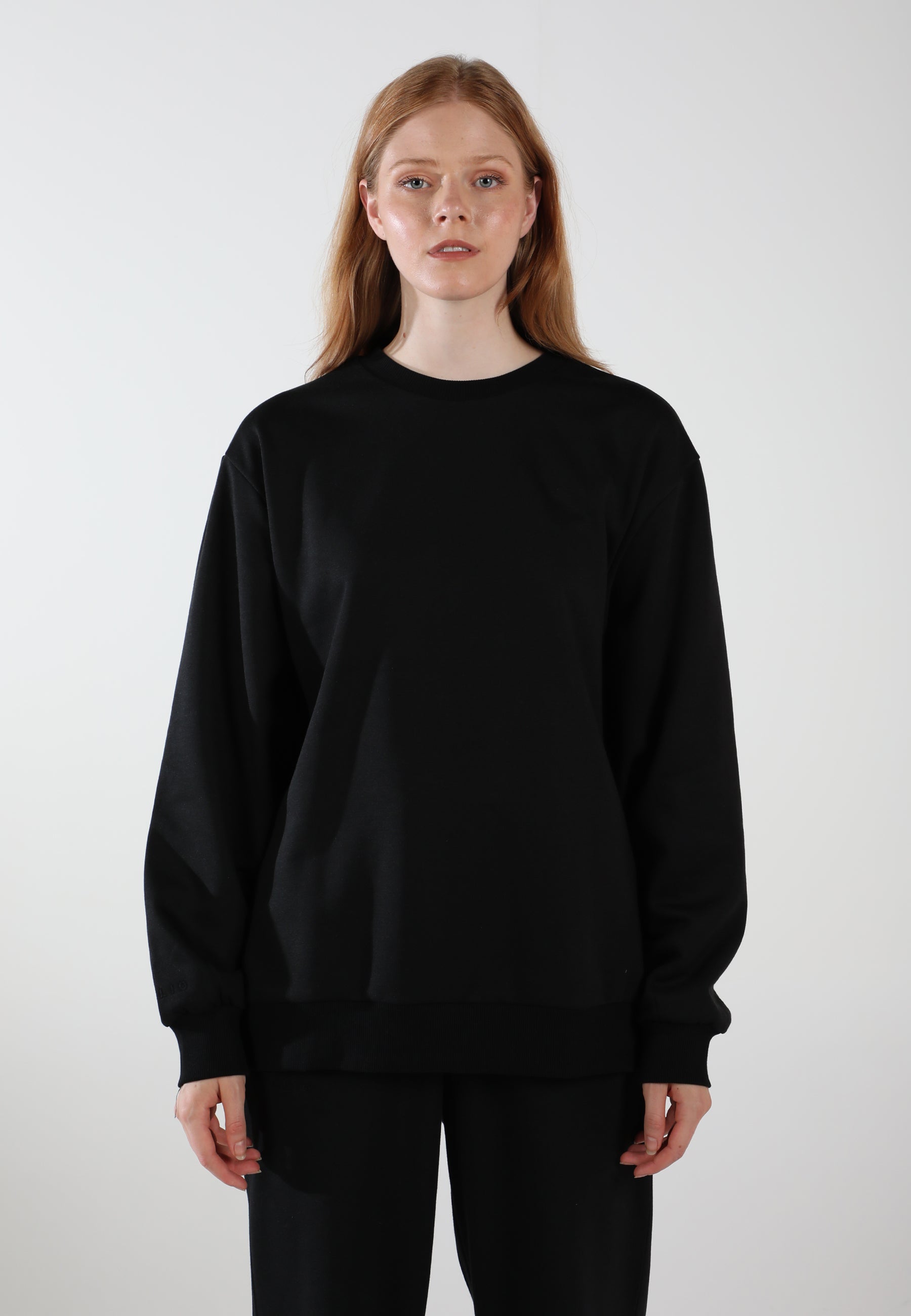 Oversized Crewneck Sweatshirt / Inky Black