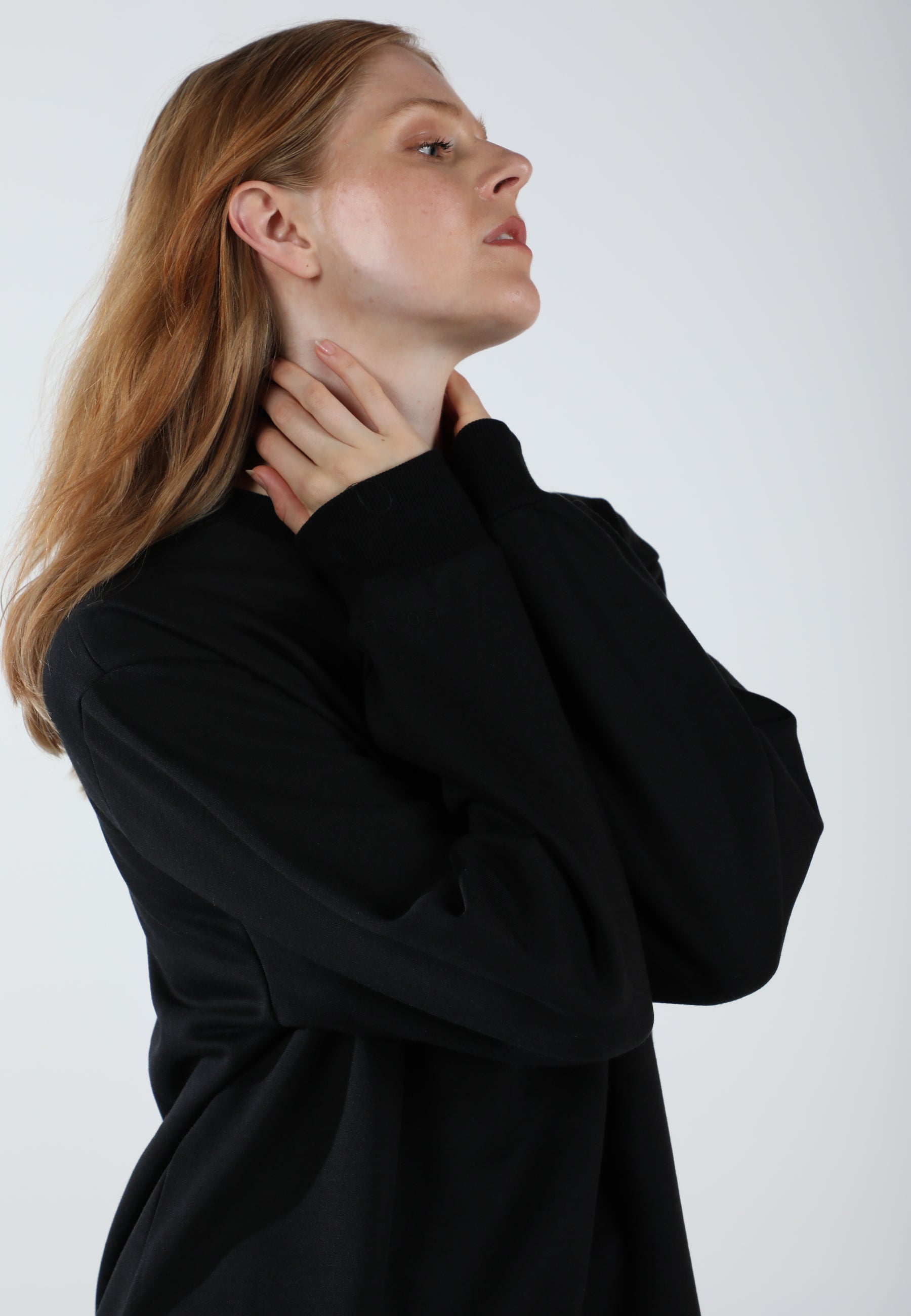 Oversized Crewneck Sweatshirt / Inky Black