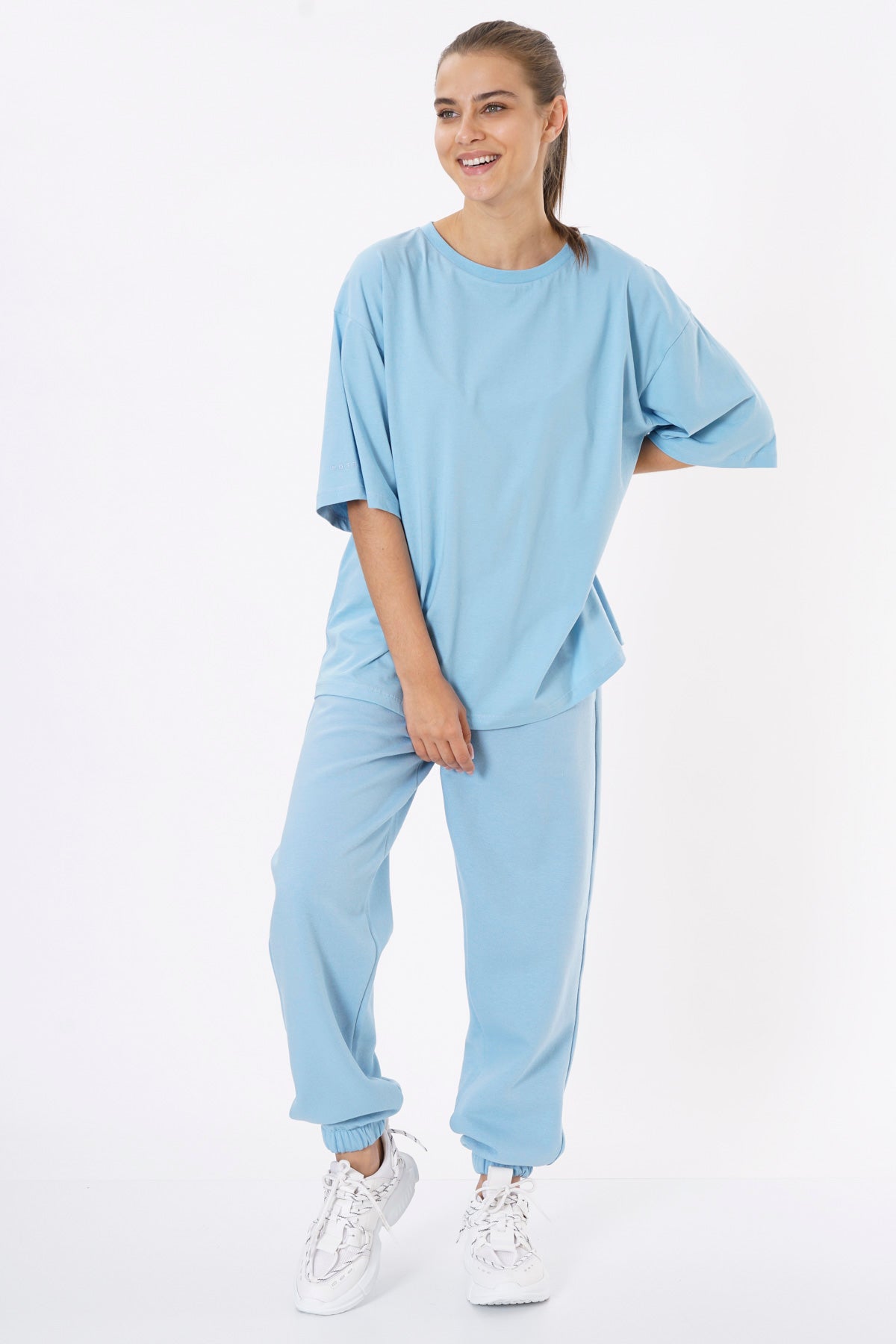 Pantalones de Chándal Oversize para Mujeres / Azul hielo