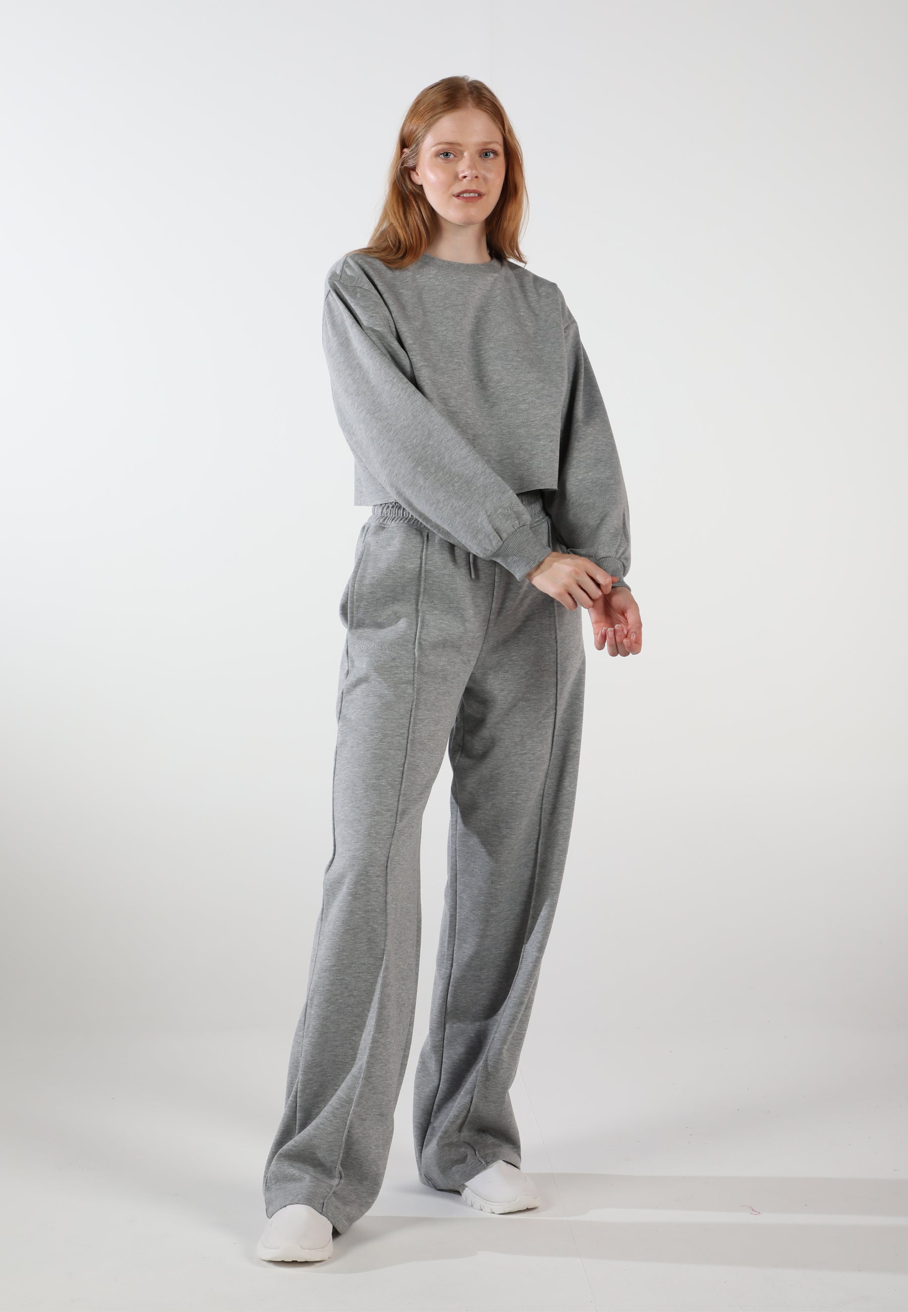 Oversized Wide Leg Palazzo Pants / Moon Grey