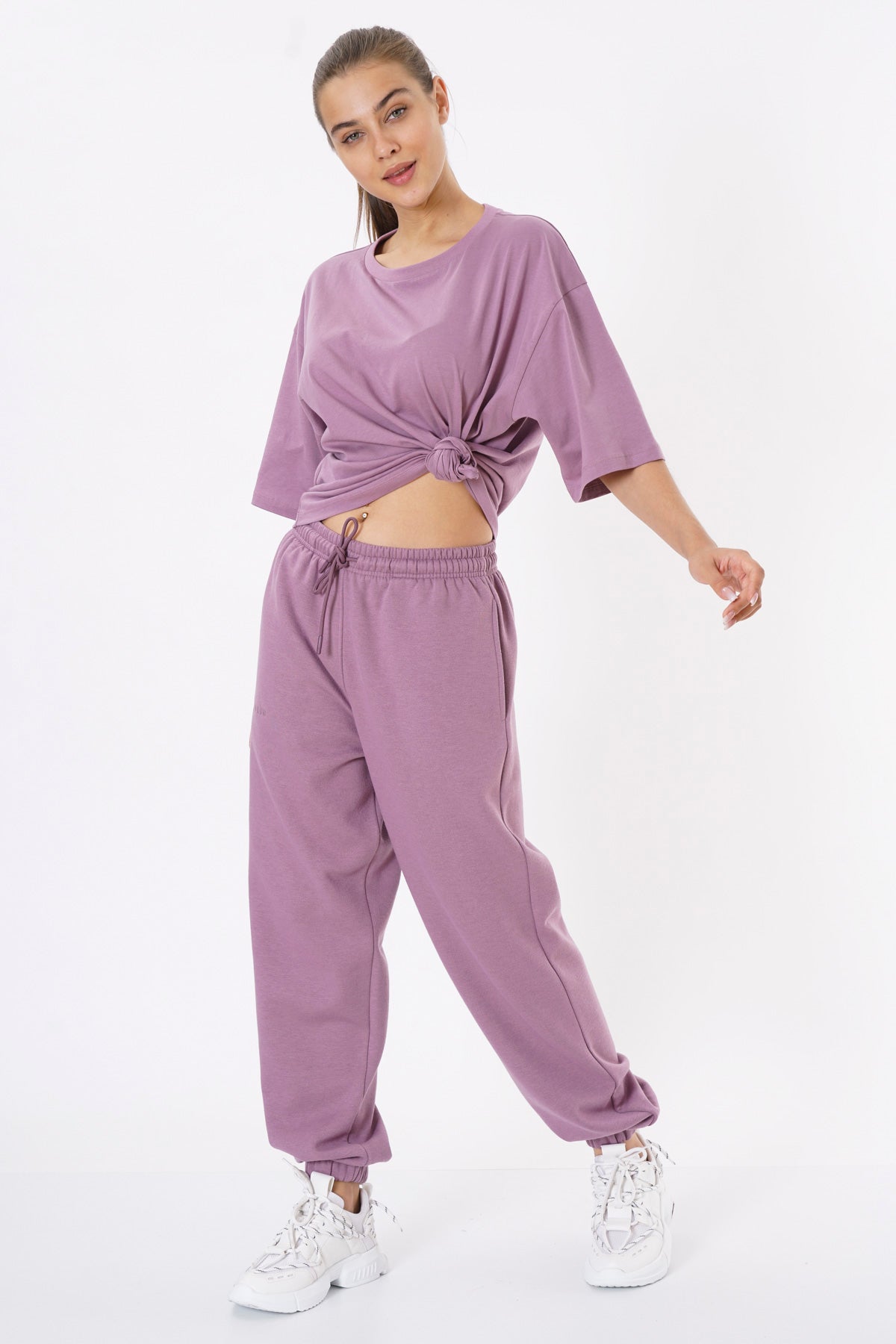 Oversized Sweatpants for Women / Plum