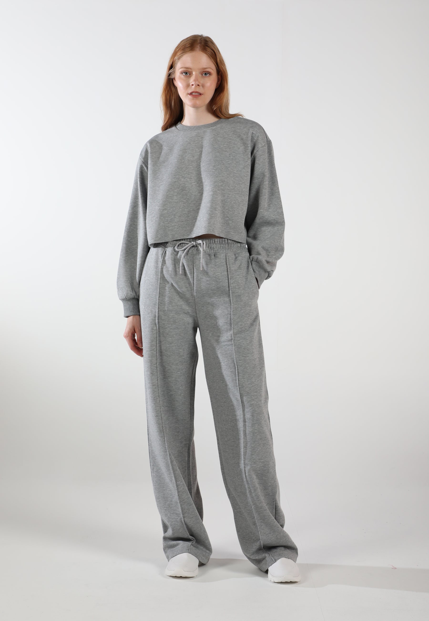 Oversized Wide Leg Palazzo Pants / Moon Grey