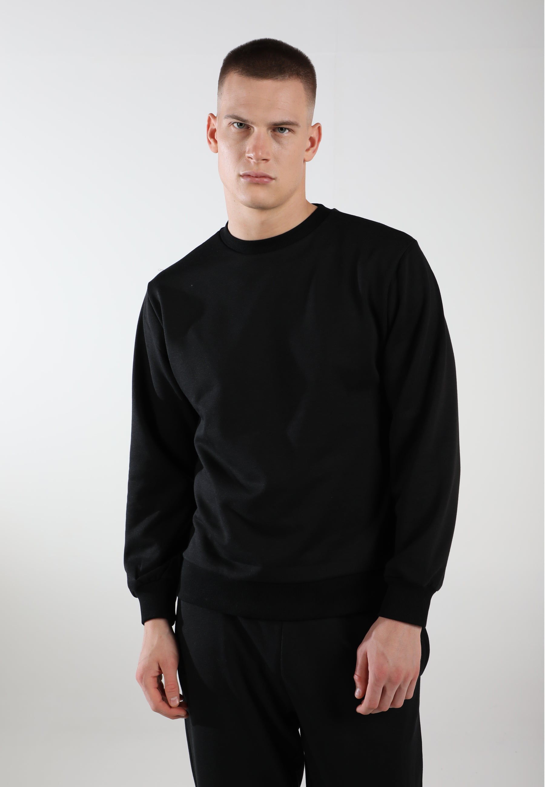 Oversized Crewneck Sweatshirt / Inky Black