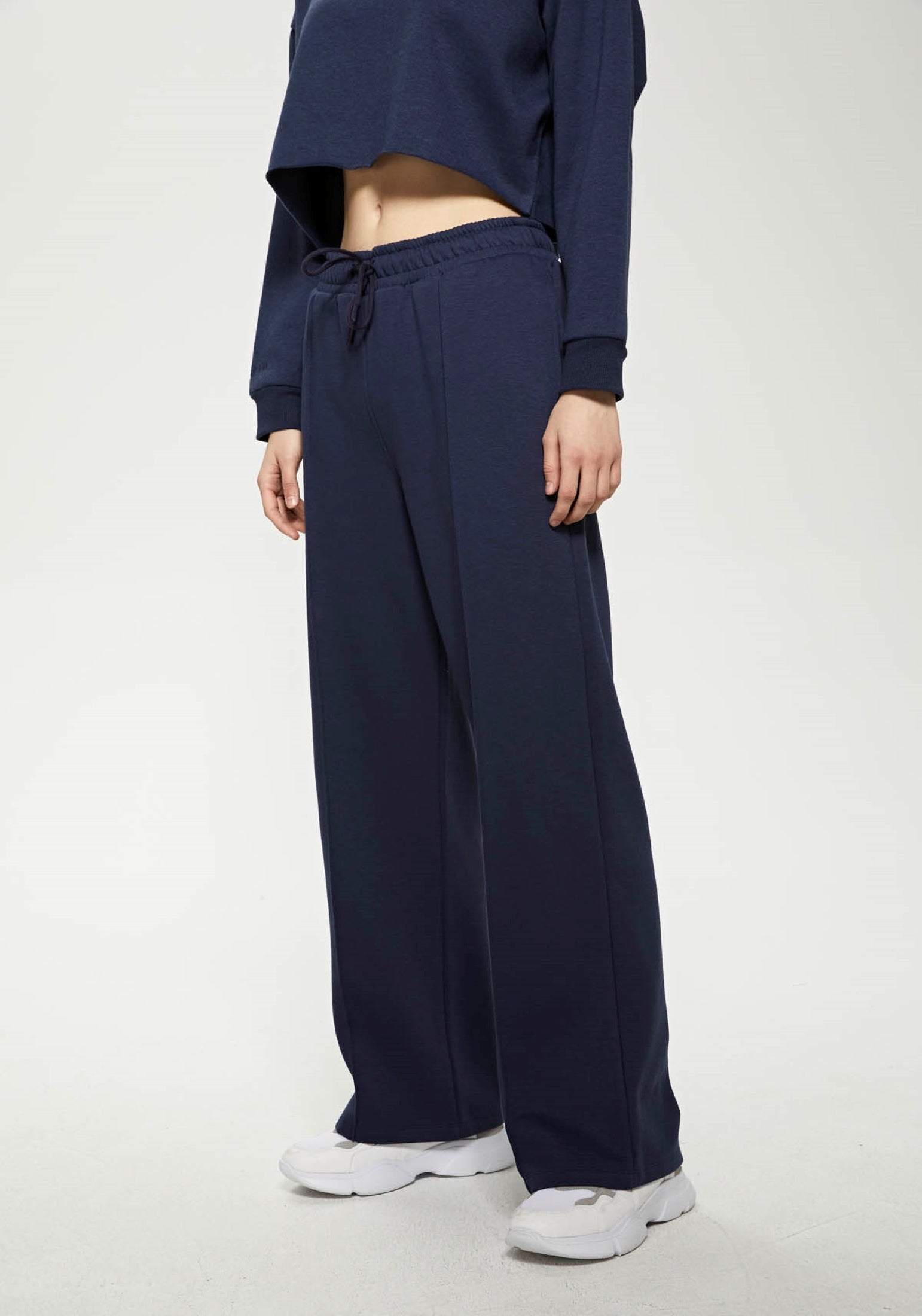 Oversized Wide Leg Palazzo Pants / Navy