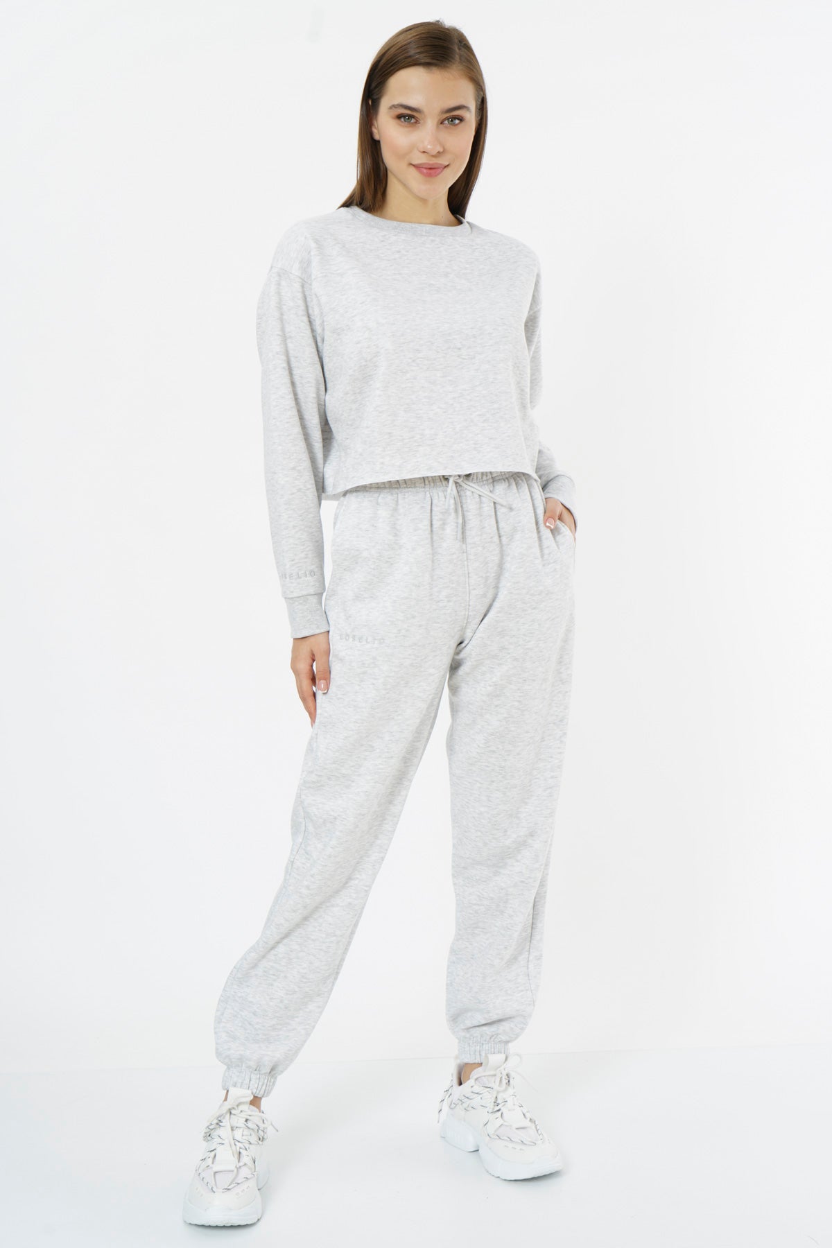 Oversized Sweatpants for Women / Grey Marl
