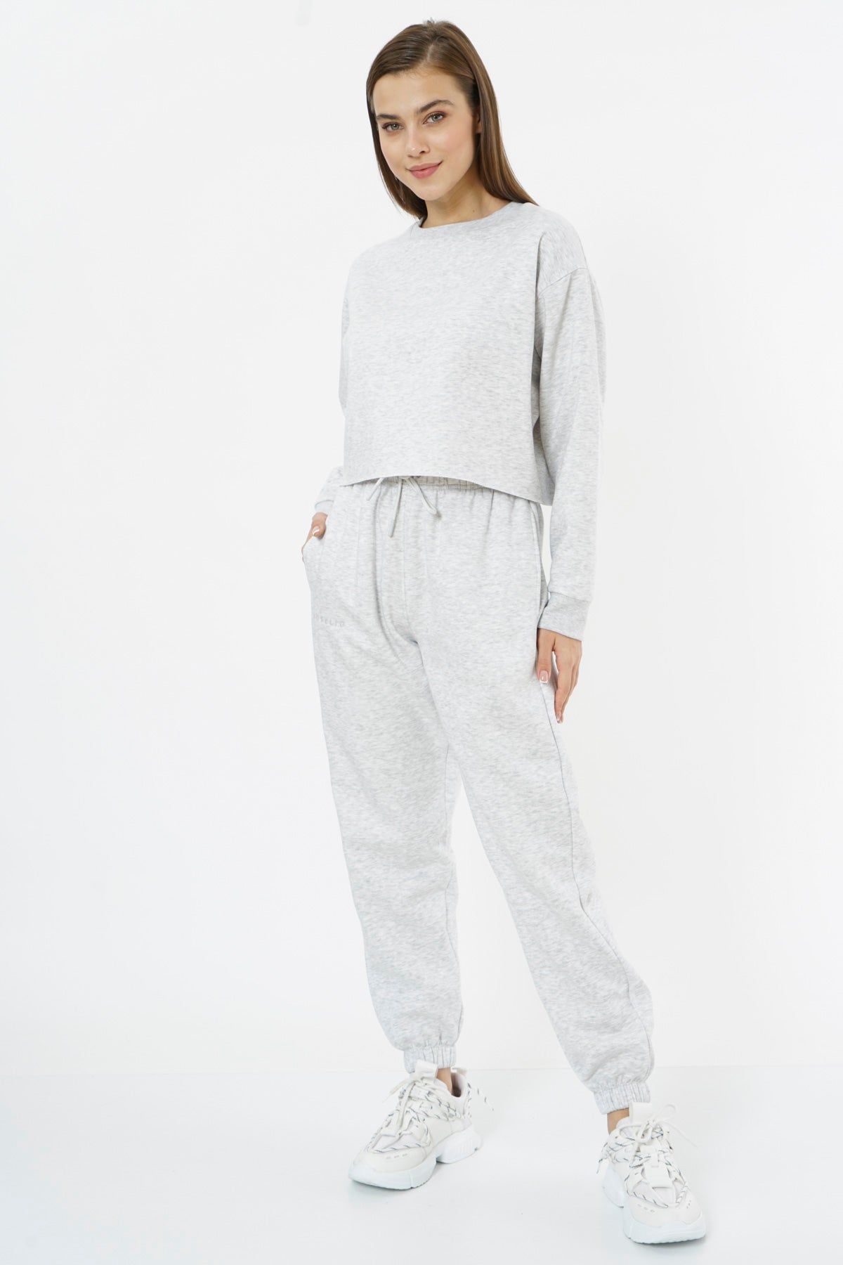Oversized Sweatpants for Women / Grey Marl