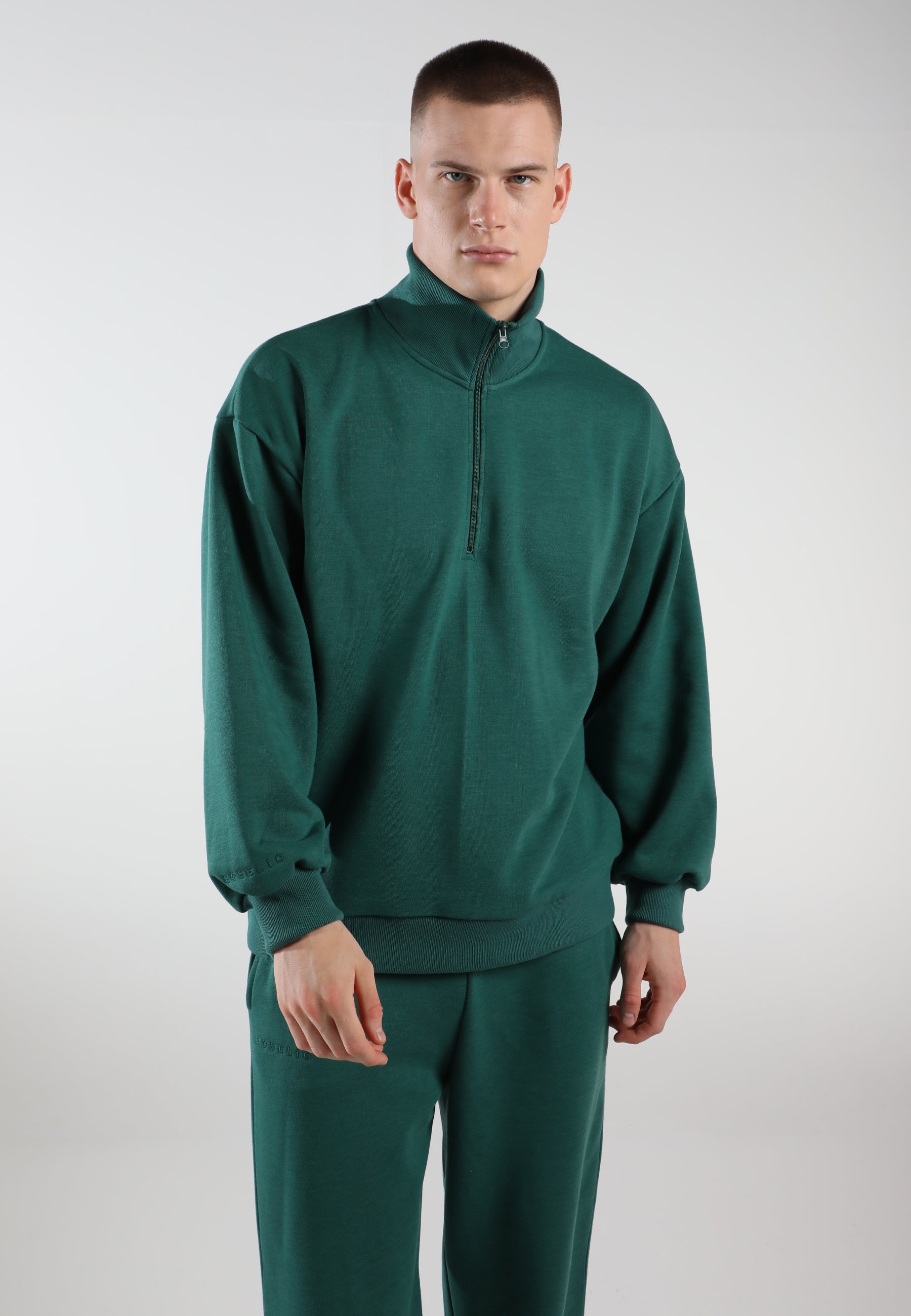 Half-Zip Pullover Sweatshirt / Evergreen