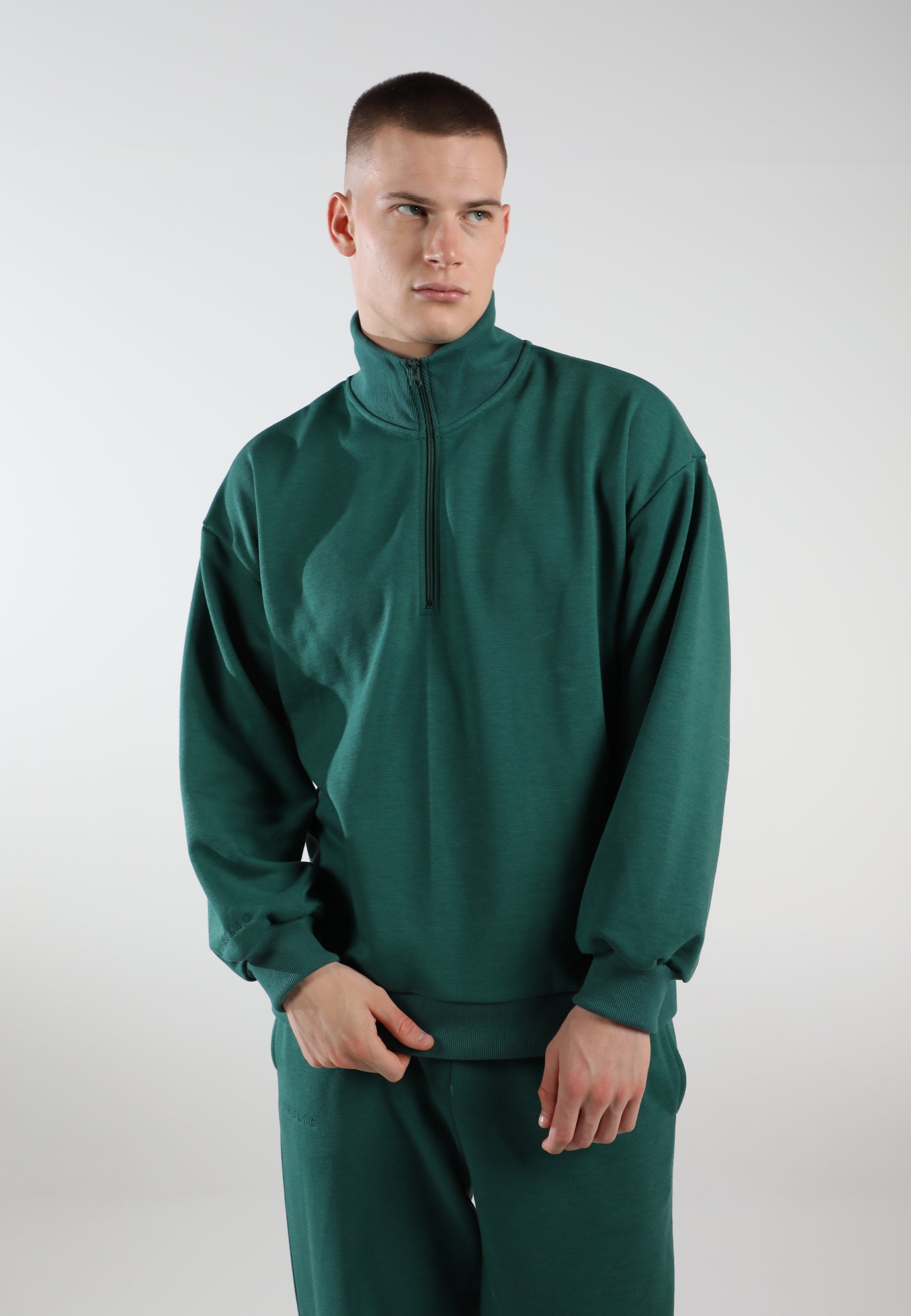 Half-Zip Pullover Sweatshirt / Evergreen