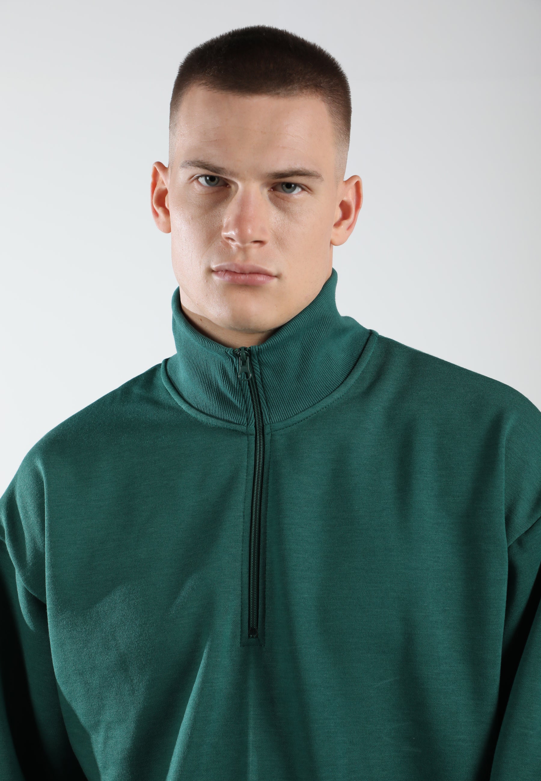Half-Zip Pullover Sweatshirt / Evergreen