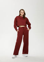 Oversized Wide Leg Palazzo Pants / Burgundy
