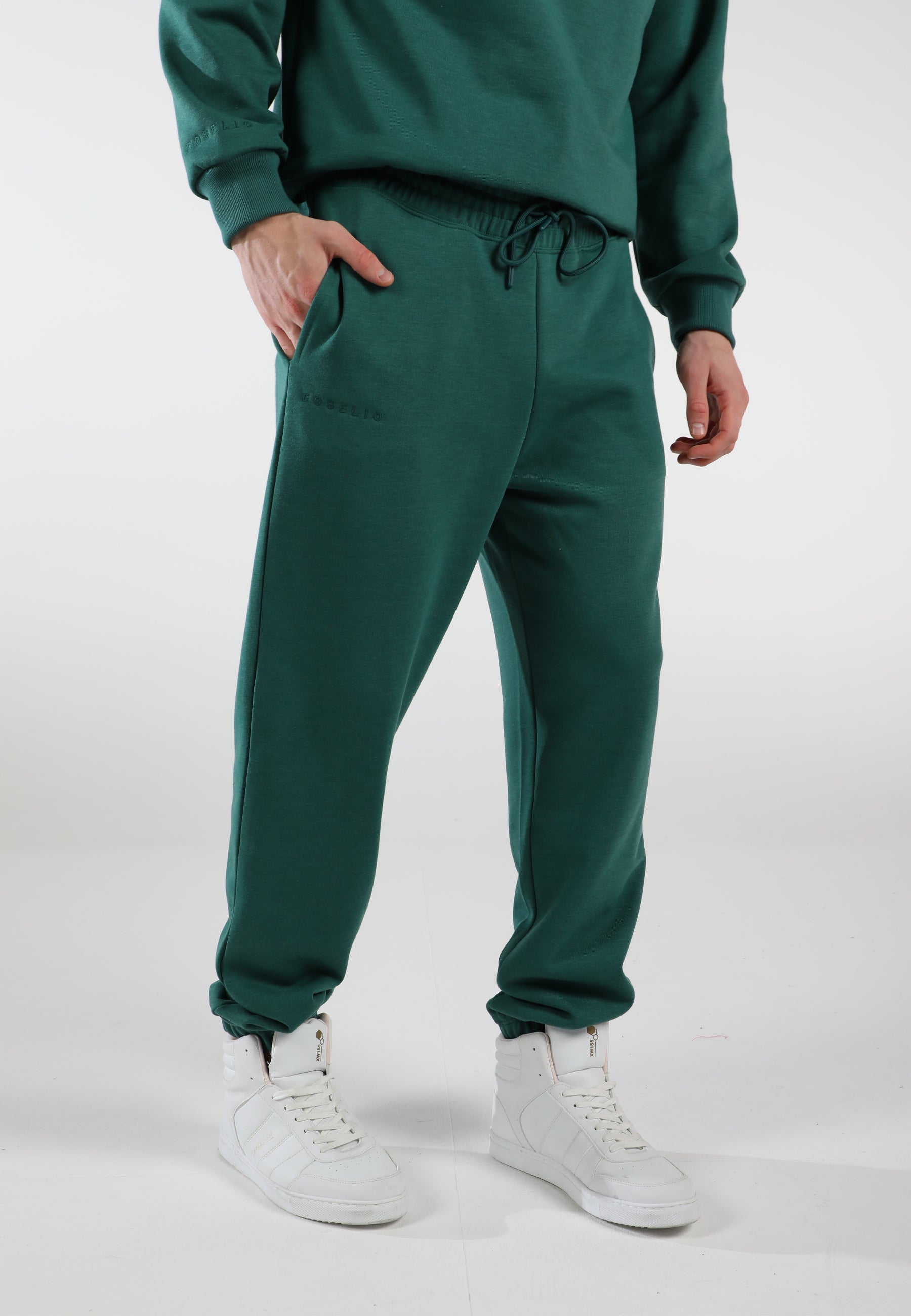 Elevate Oversized-Jogginghose für Herren / Immergrün