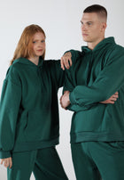 Übergroßer Hoodie / Immergrün