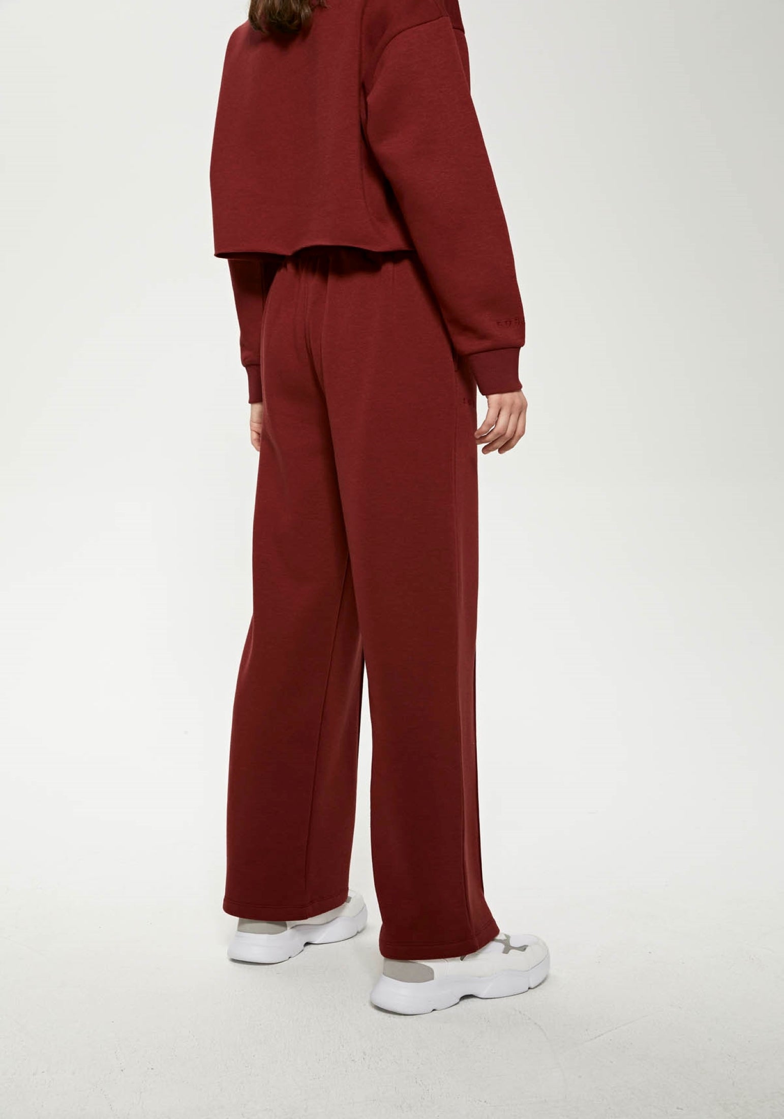 Oversized Wide Leg Palazzo Pants / Burgundy