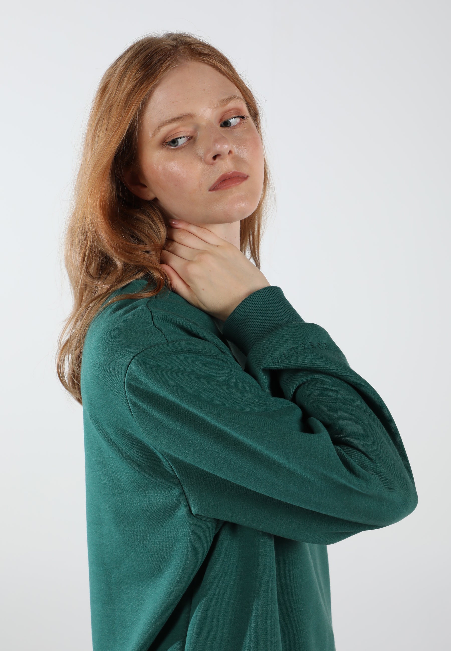 Oversized Crewneck Sweatshirt / Evergreen