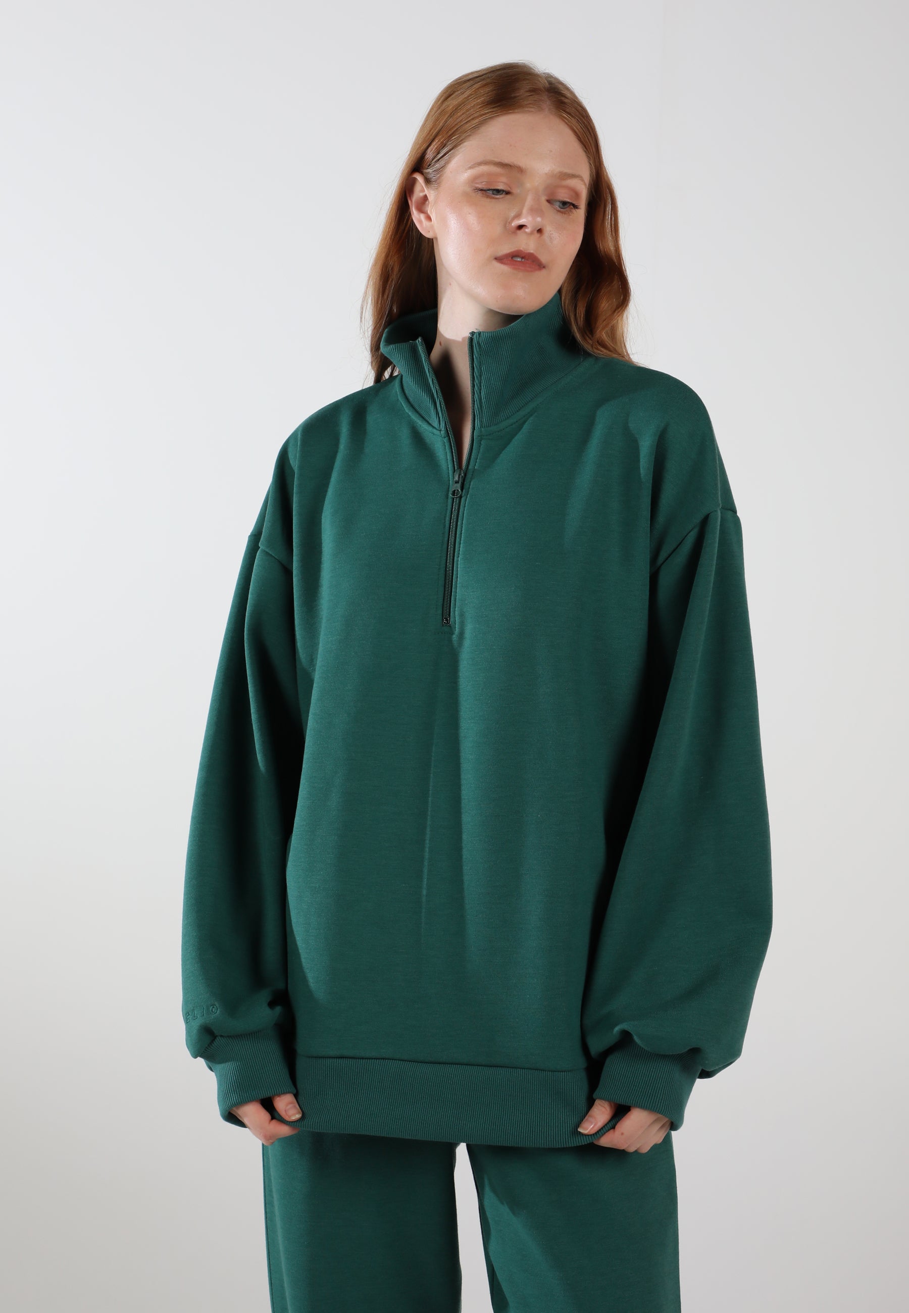 Half-Zip Pullover Sweatshirt / Evergreen