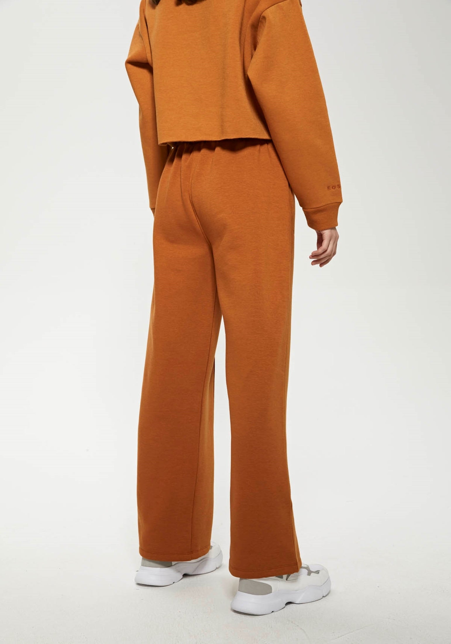 Oversized Wide Leg Palazzo Pants / Almond