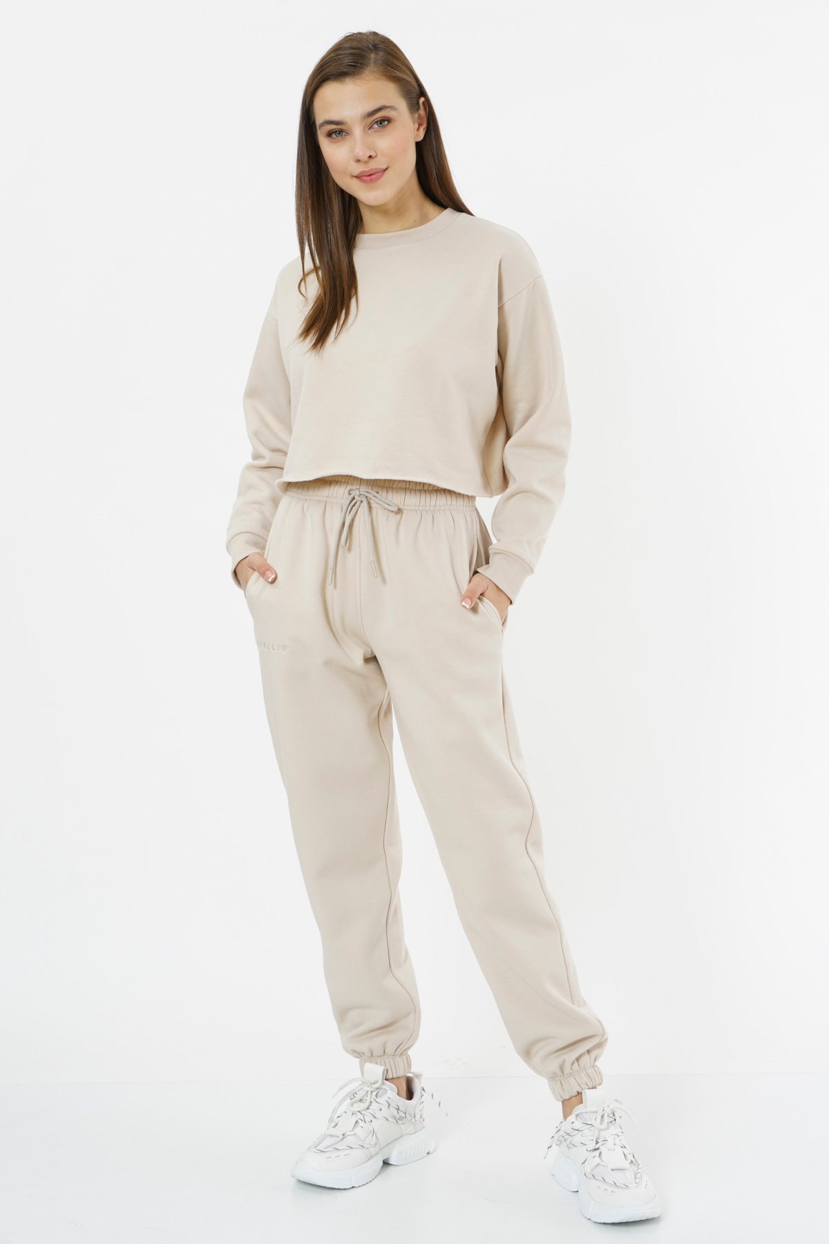 Oversized Sweatpants for Women / Beige