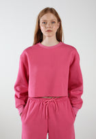 Cropped Crewneck Sweatshirt / Lover Pink