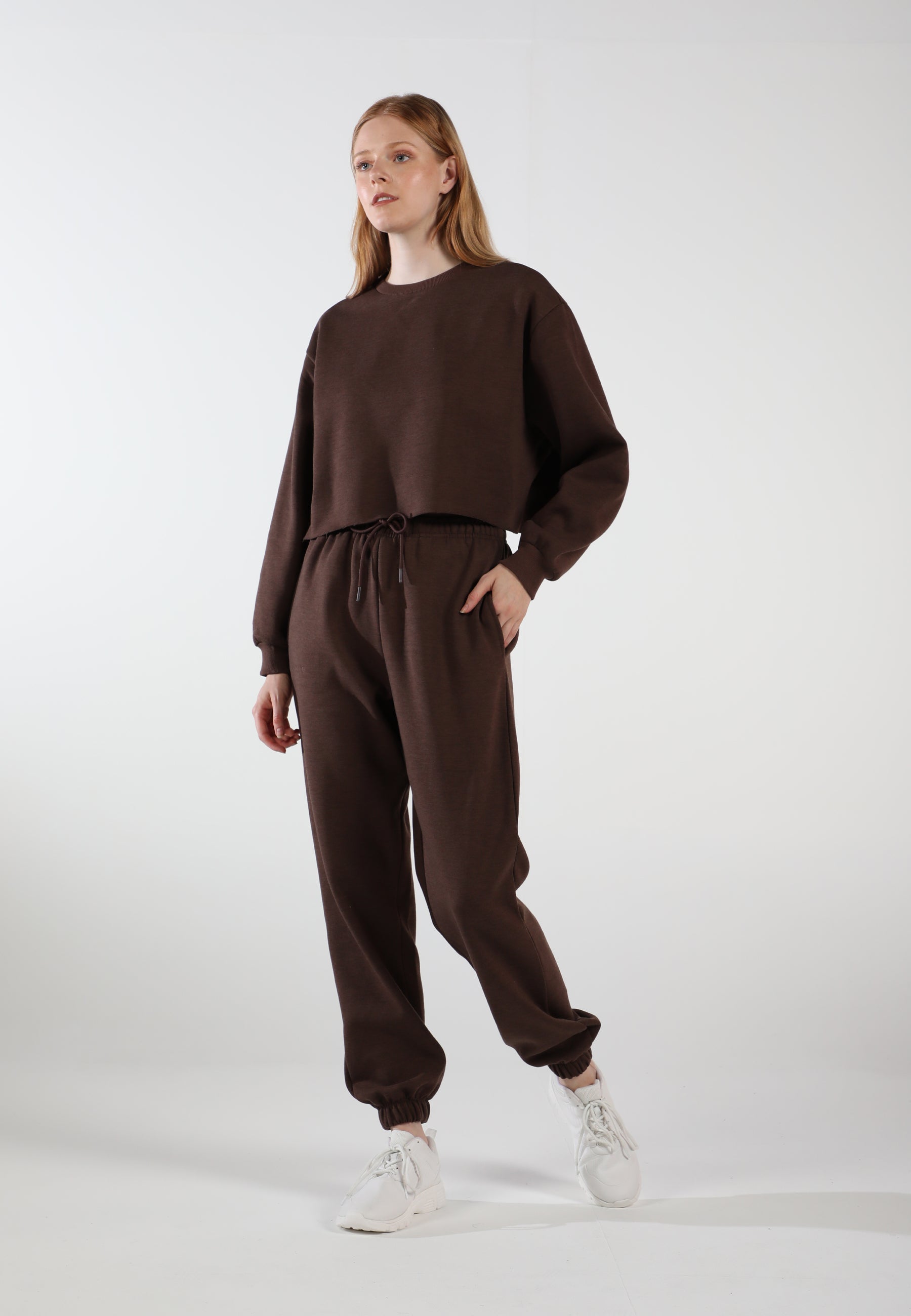 Oversized Sweatpants for Women / Espresso Brown