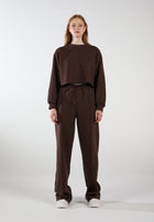 Oversized Wide Leg Palazzo Pants / Espresso Brown
