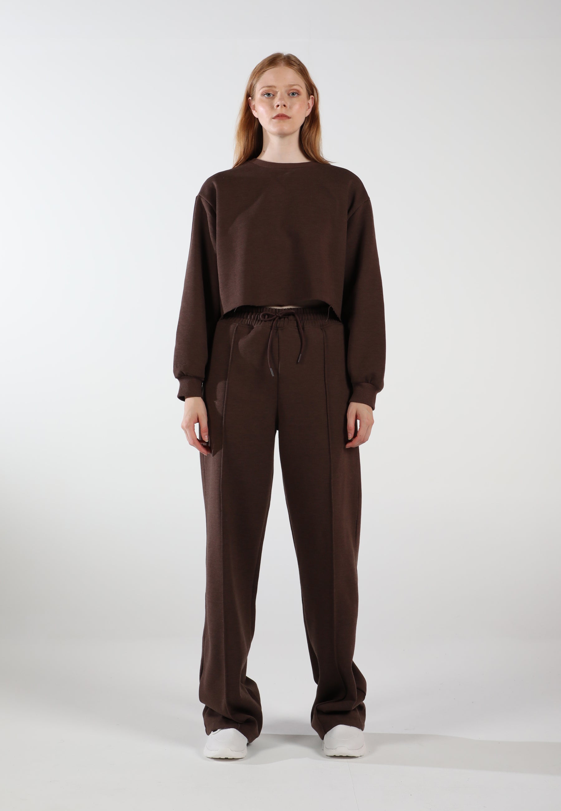 Oversized Wide Leg Palazzo Pants / Espresso Brown