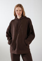 Übergroßer Hoodie / Espressobraun