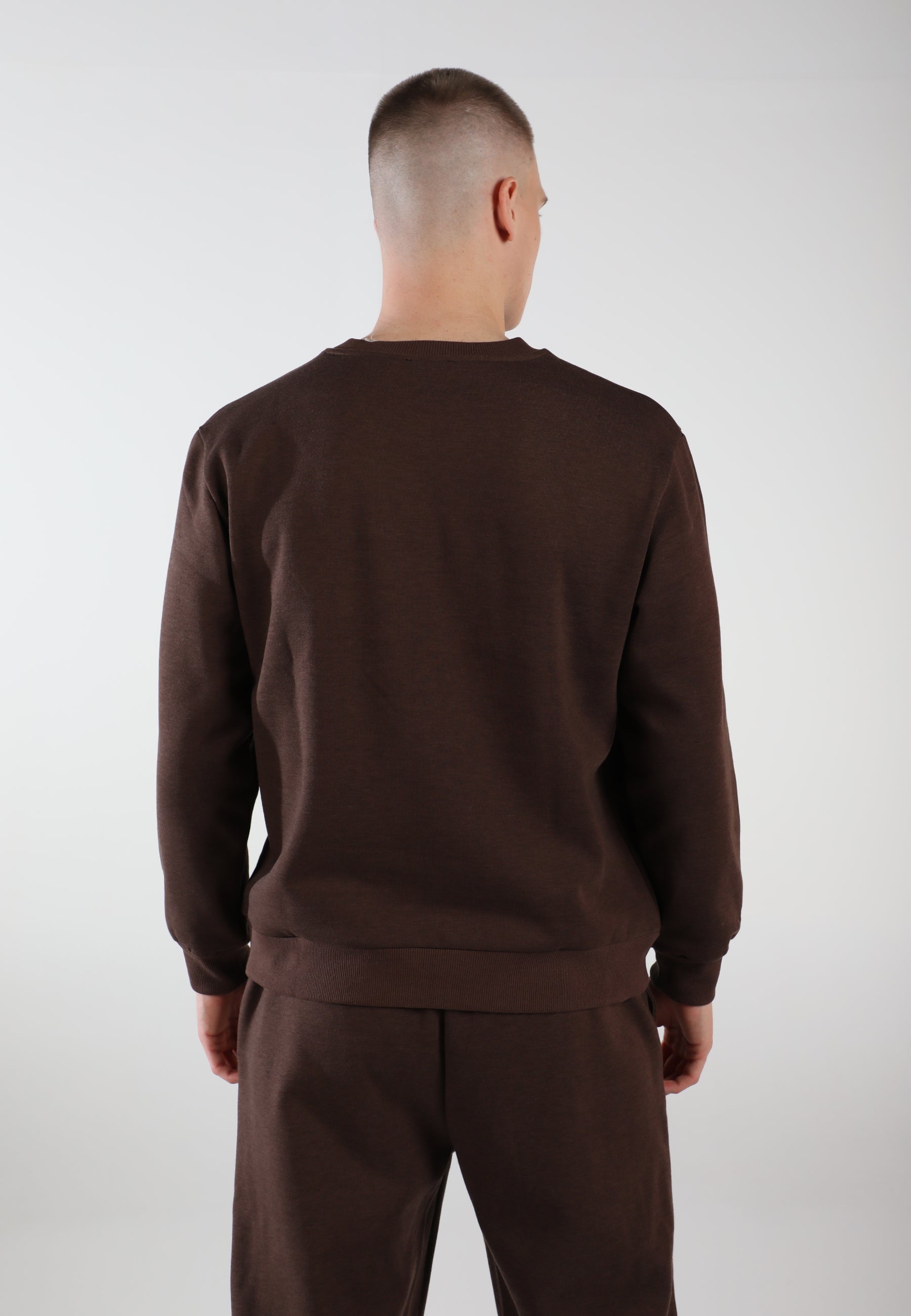 Oversized Crewneck Sweatshirt / Espresso Brown