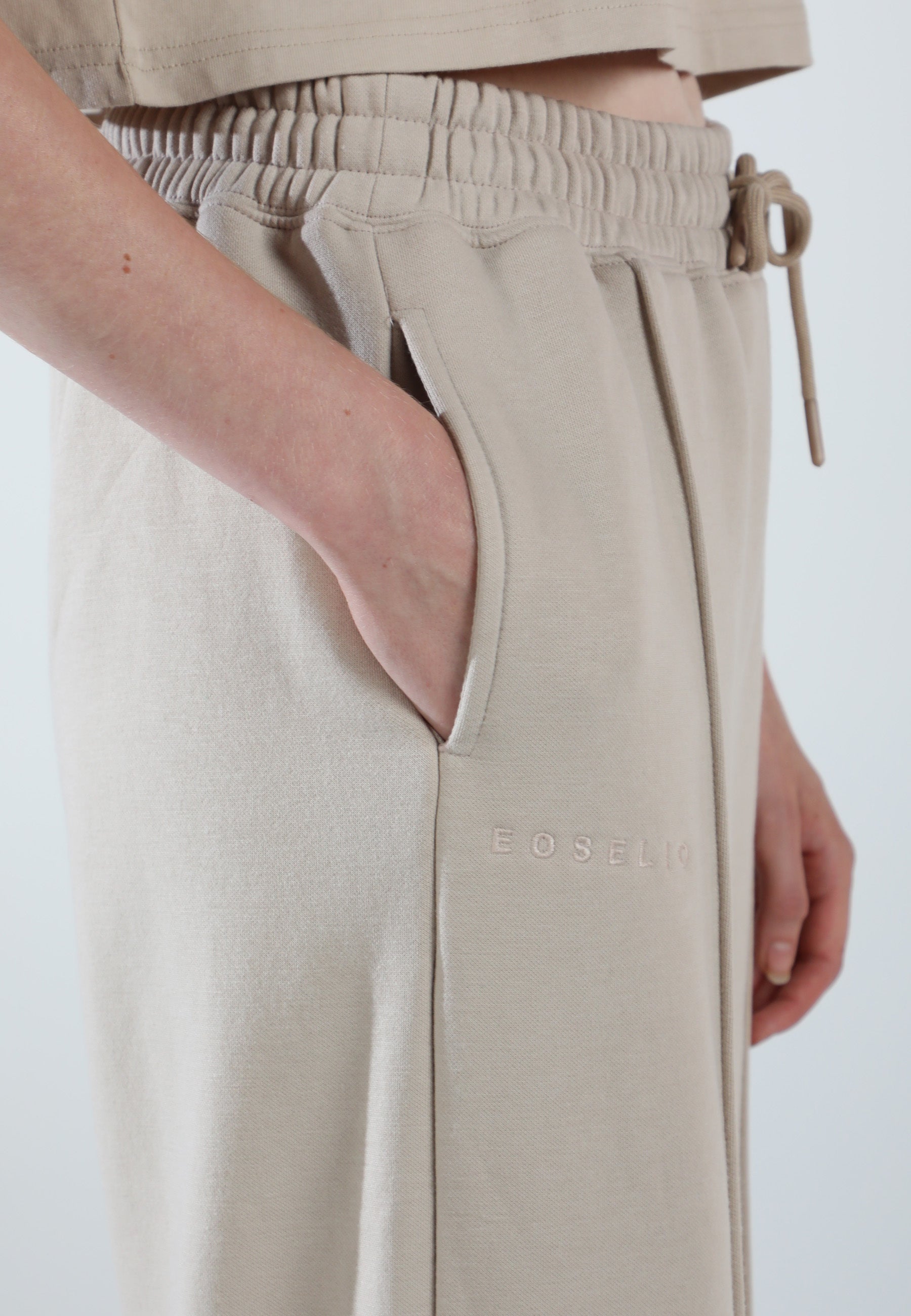 Oversized Wide Leg Palazzo Pants / Creamy Beige