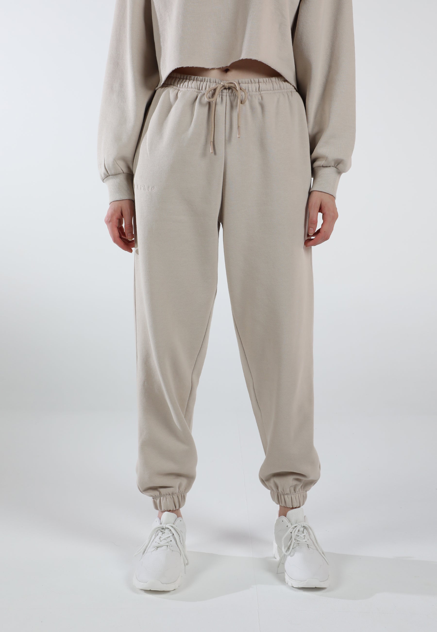 Pantalones de Chándal Oversize para Mujeres / Beige cremoso