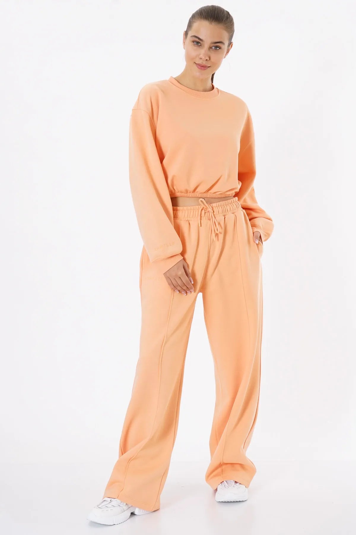 Oversized Wide Leg Palazzo Pants / Apricot