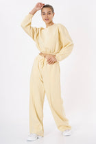 Oversized Wide Leg Palazzo Pants / Lemon