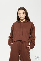 Cropped Hoodie / Mountain Brown