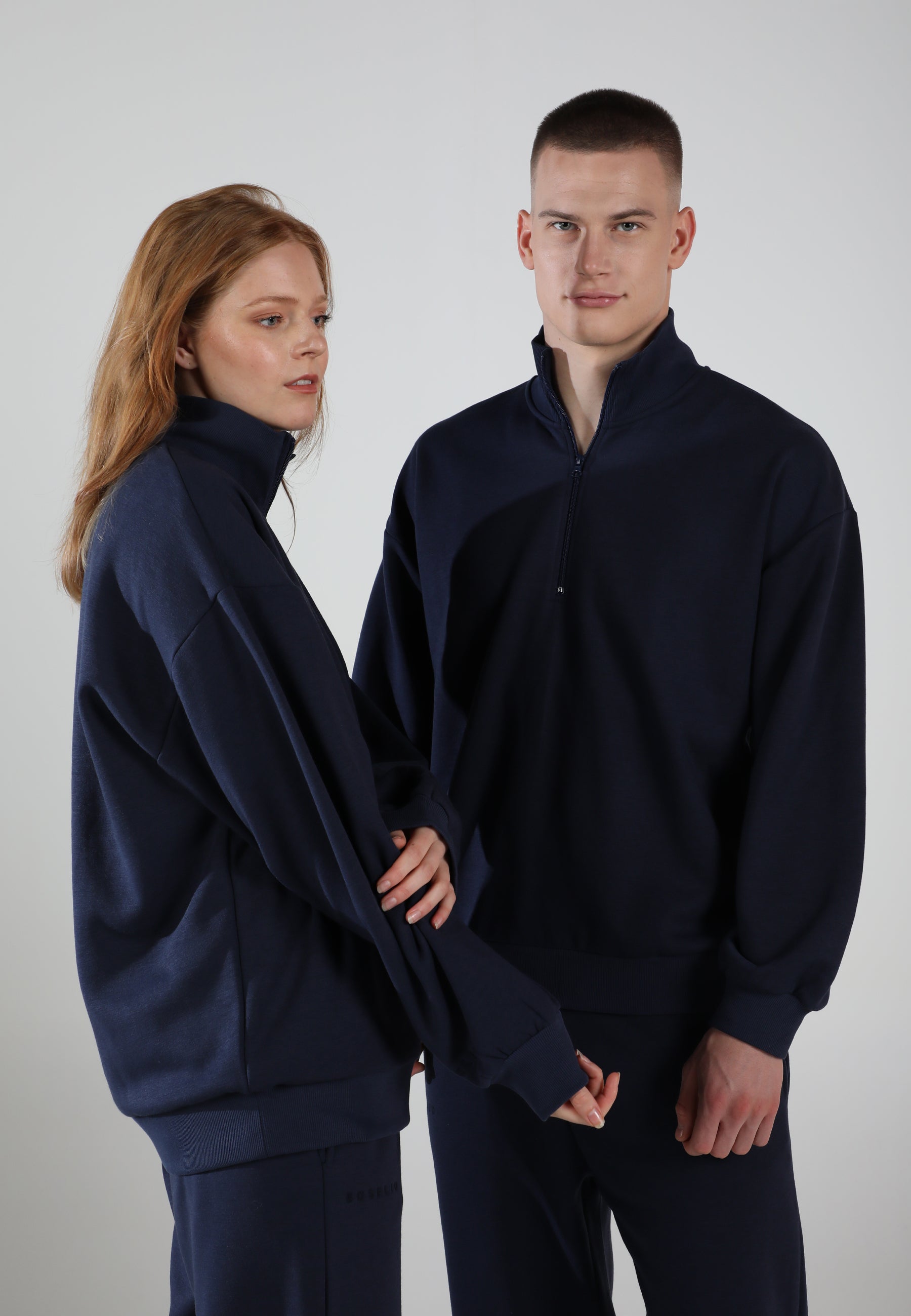 Half-Zip Pullover Sweatshirt / Midnight Navy