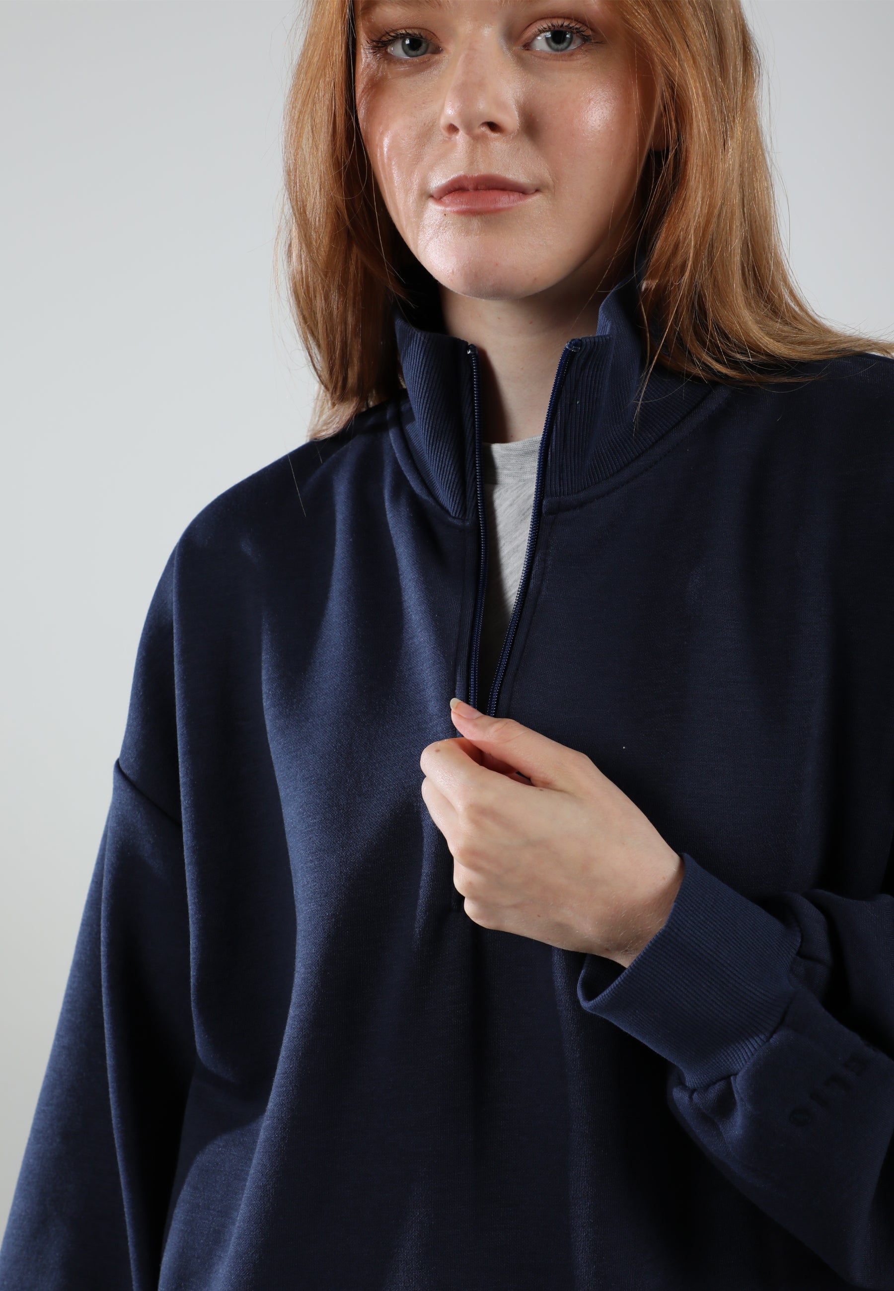 Half-Zip Pullover Sweatshirt / Midnight Navy