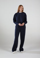 Oversized Wide Leg Palazzo Pants / Midnight Navy