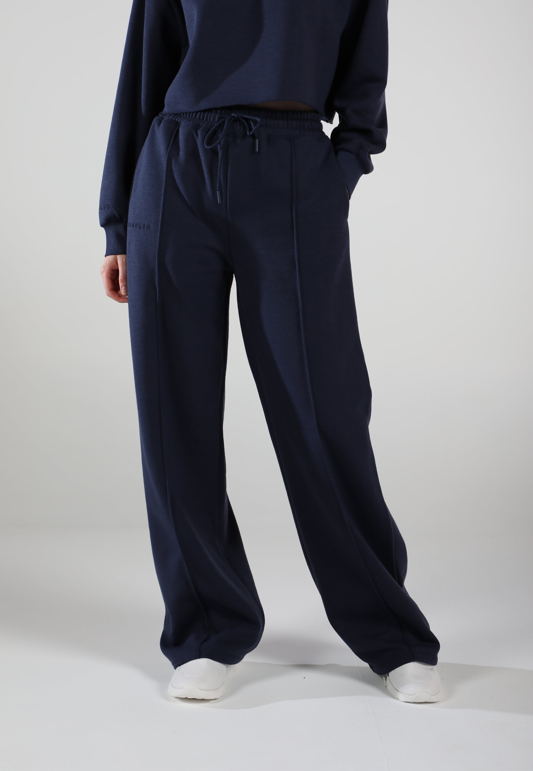Oversized Wide Leg Palazzo Pants / Midnight Navy