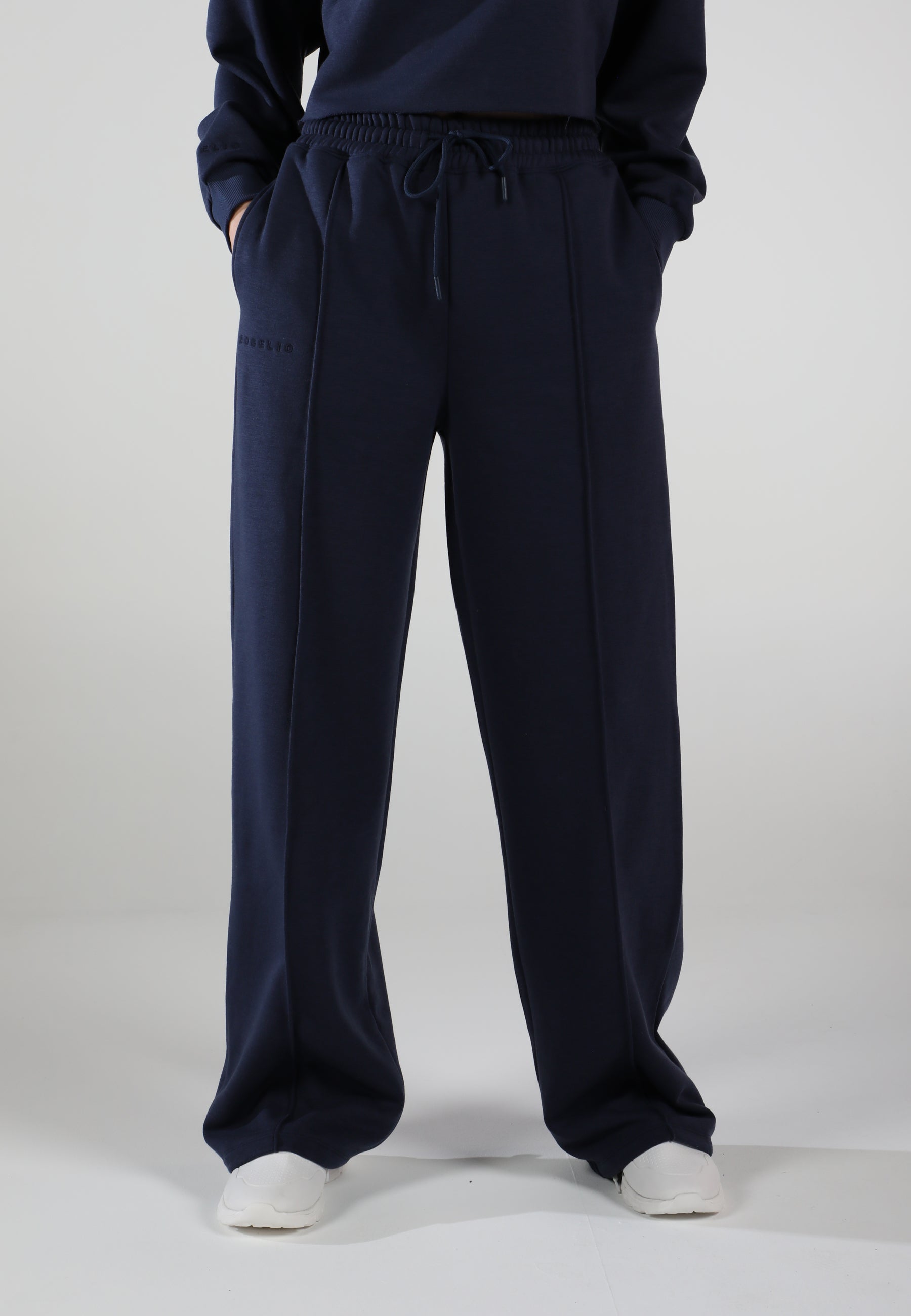 Oversized Wide Leg Palazzo Pants / Midnight Navy