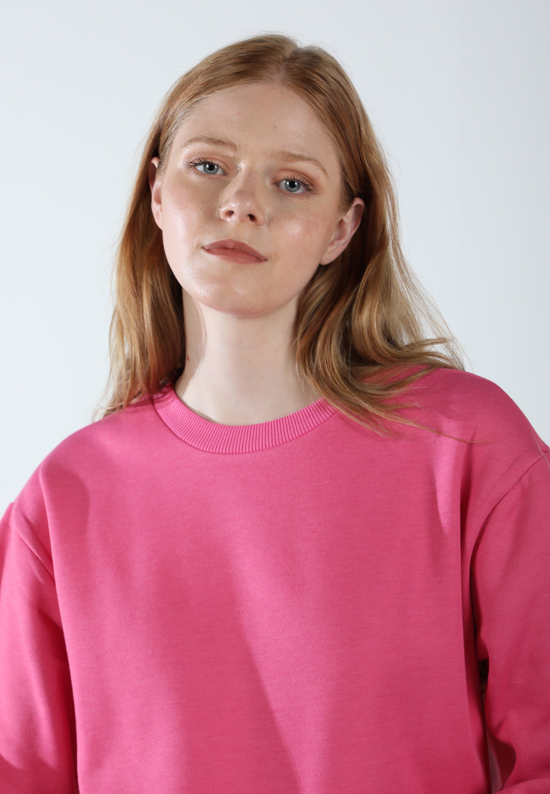 Übergroßes Rundhals-Sweatshirt / Lover Pink