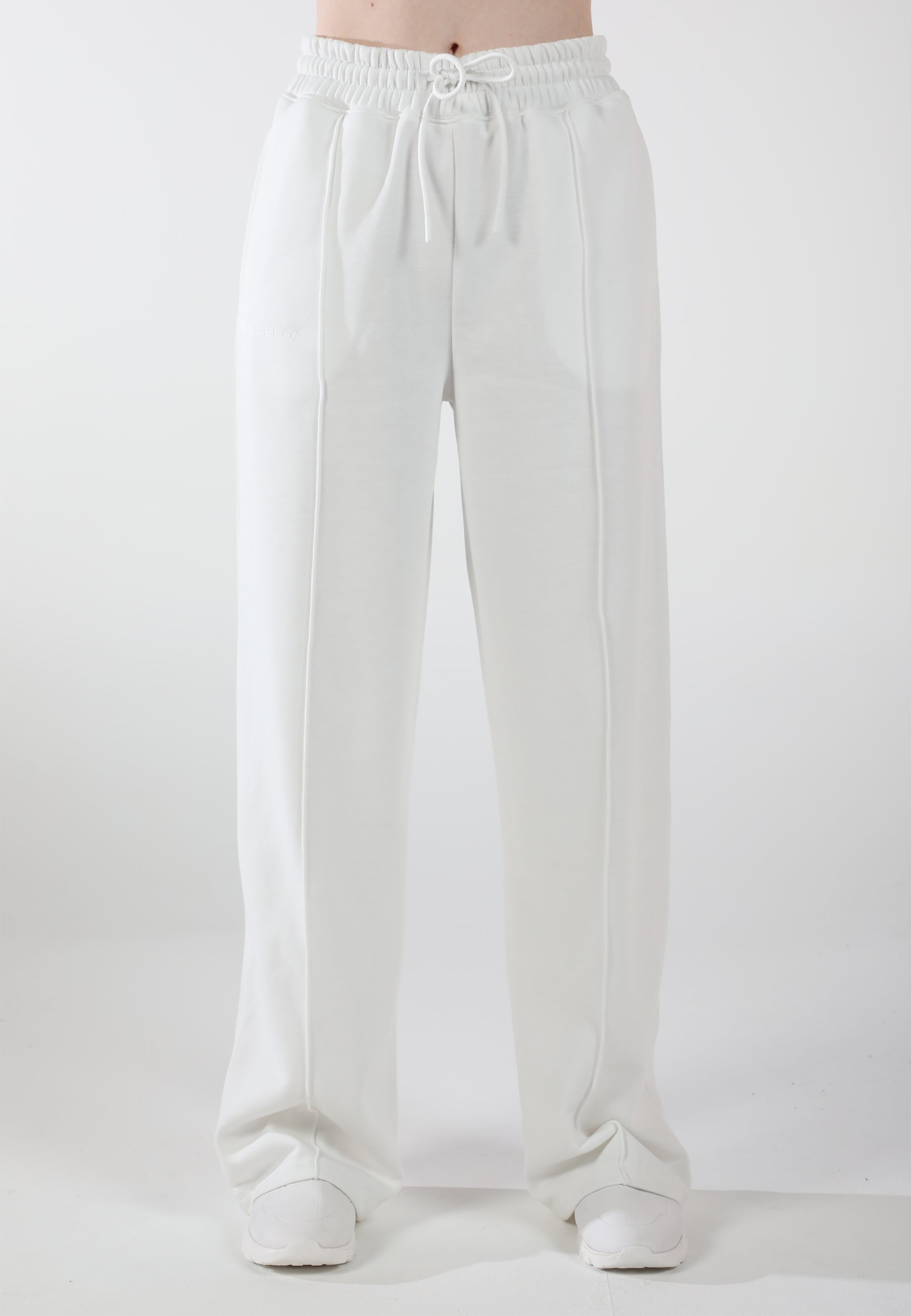 Oversized Wide Leg Palazzo Pants / Cloudy White
