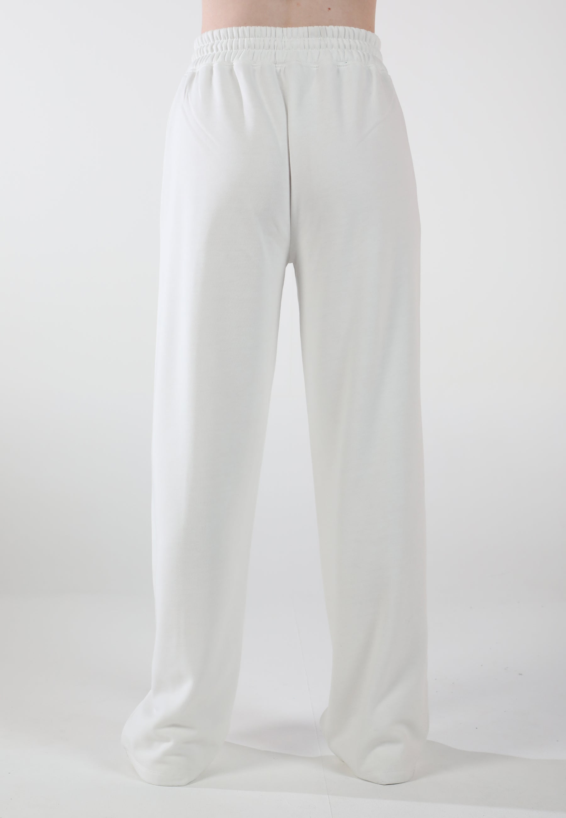 Oversized Wide Leg Palazzo Pants / Cloudy White