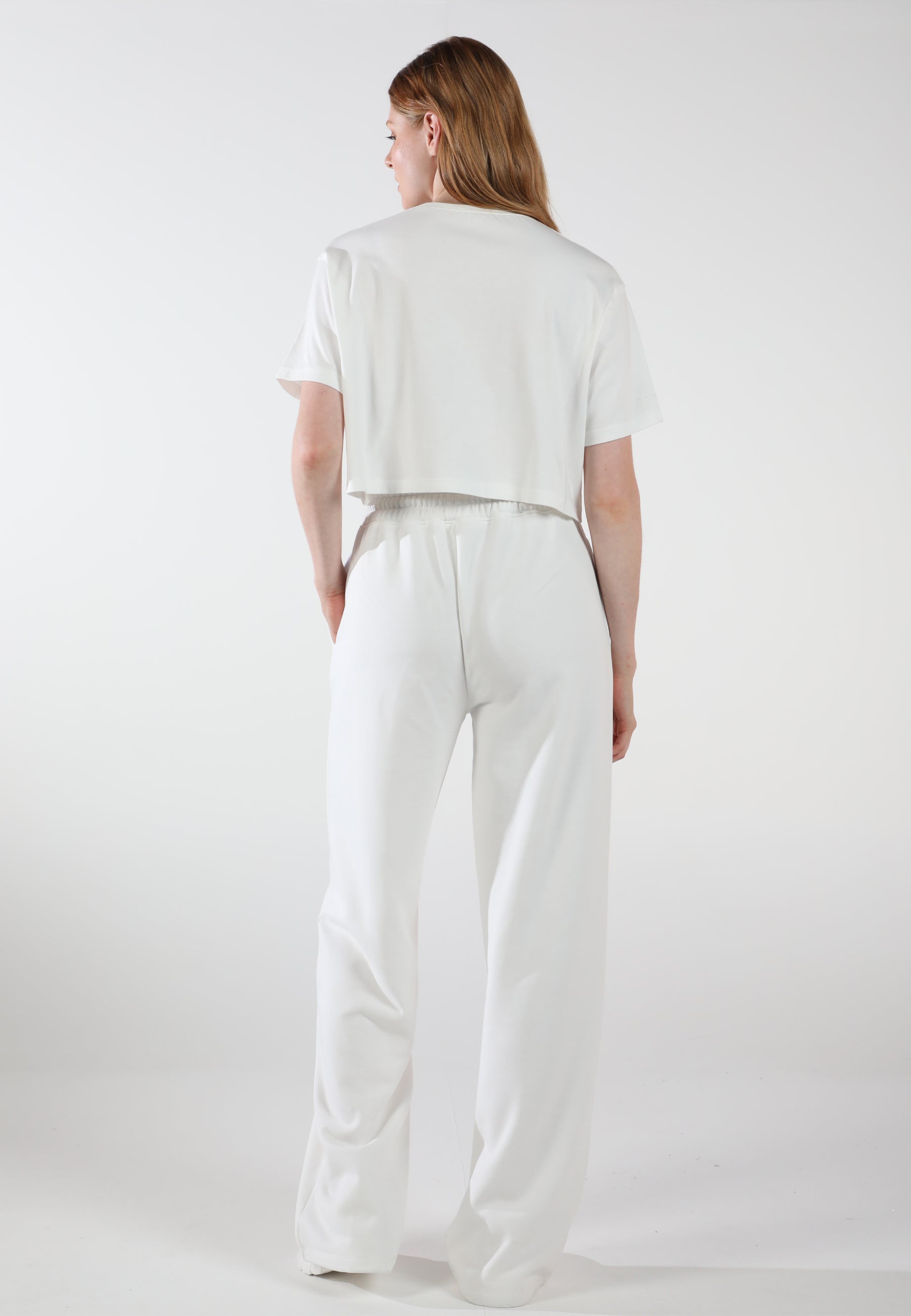 Oversized Wide Leg Palazzo Pants / Cloudy White