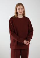 Oversized Crewneck Sweatshirt / Burgundy