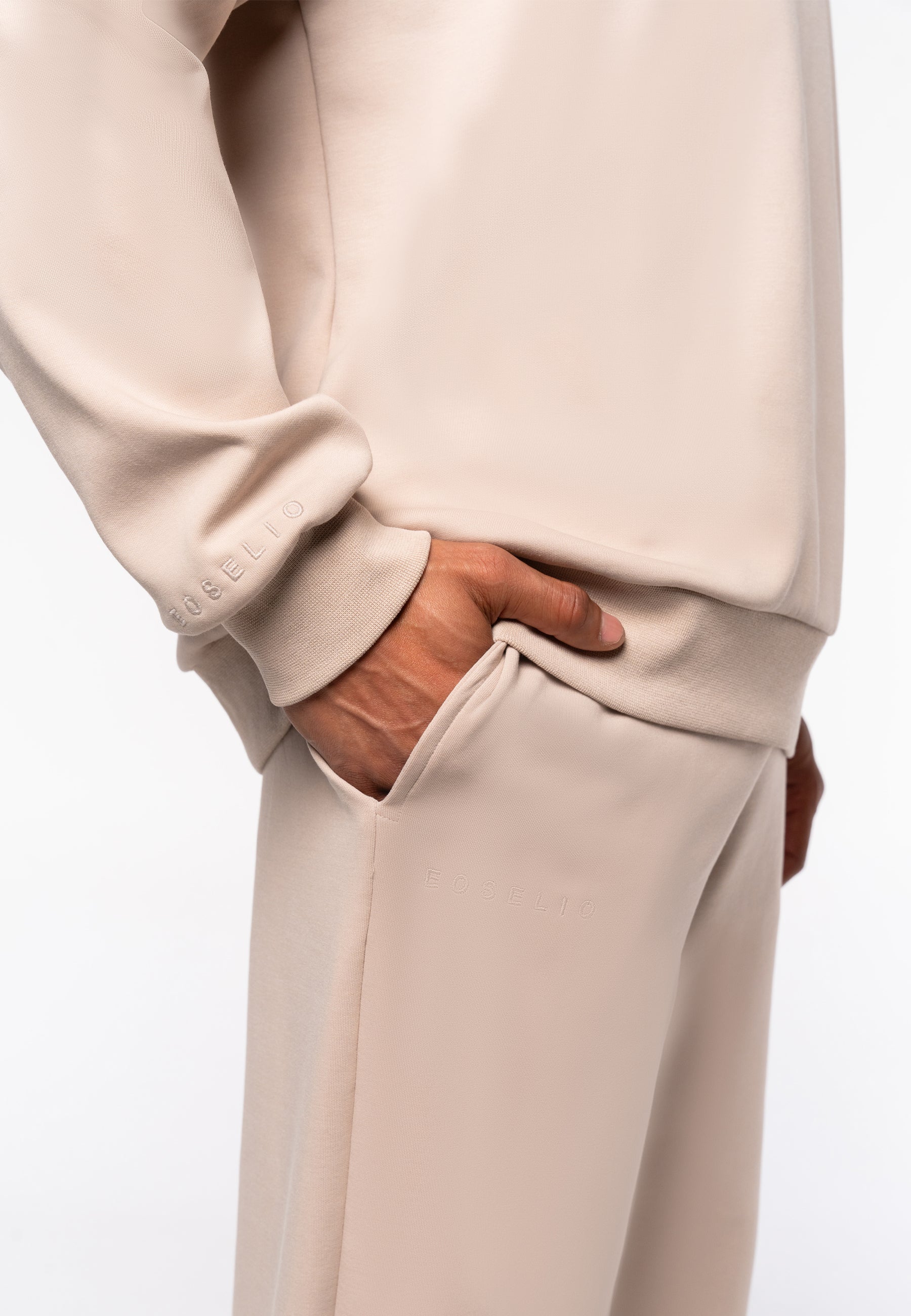 The City Sudadera holgada con cuello redondo - Beige